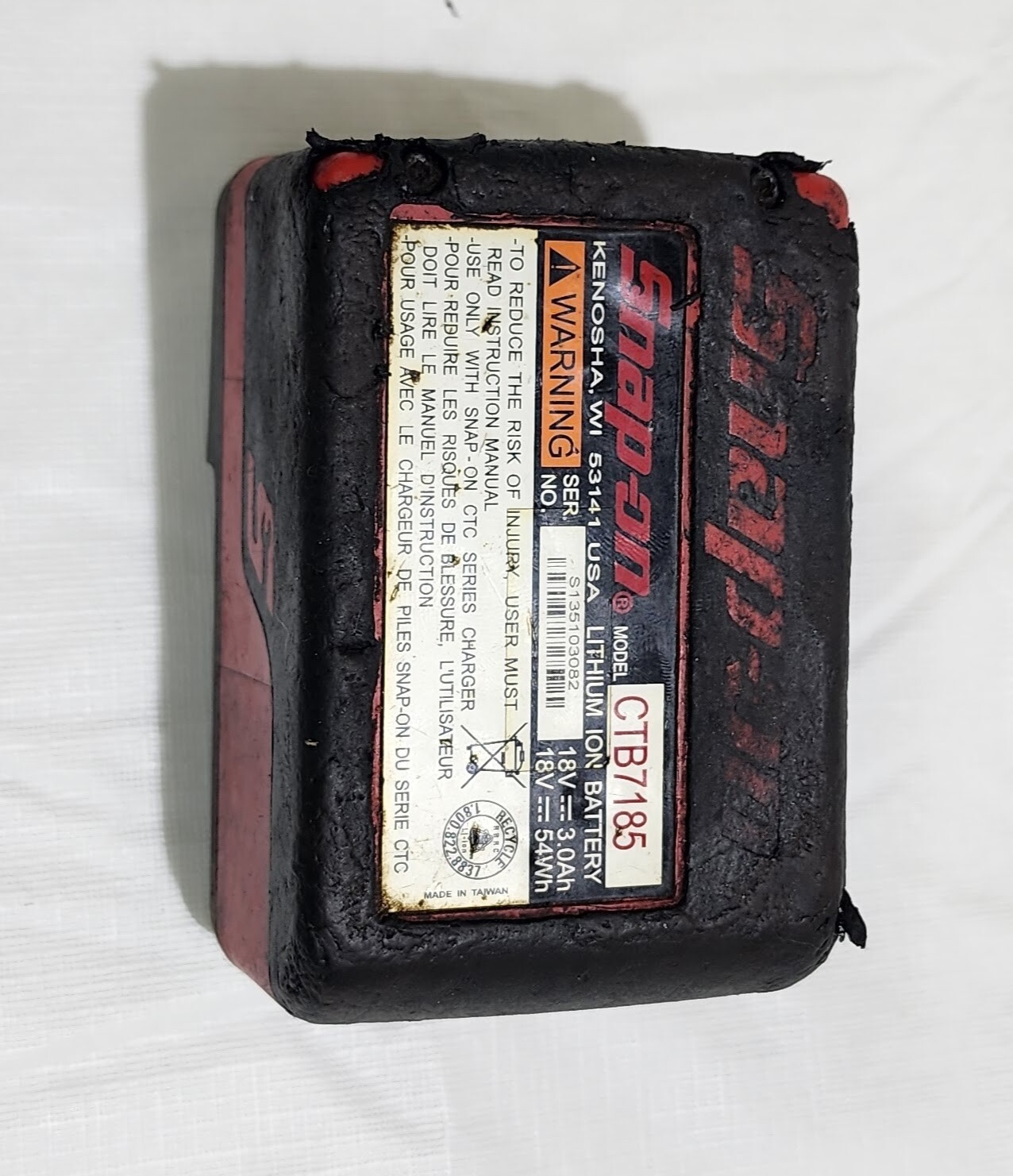 Snapon lithium tool to M18 or 20v Dewalt battery adapter
