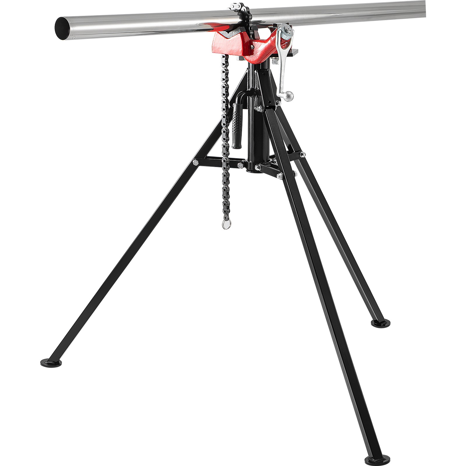 VEVOR Tripod Pipe Chain Vise 1/8″-5″ Capacity Folding Legs W/ Harden Teeth&Chain