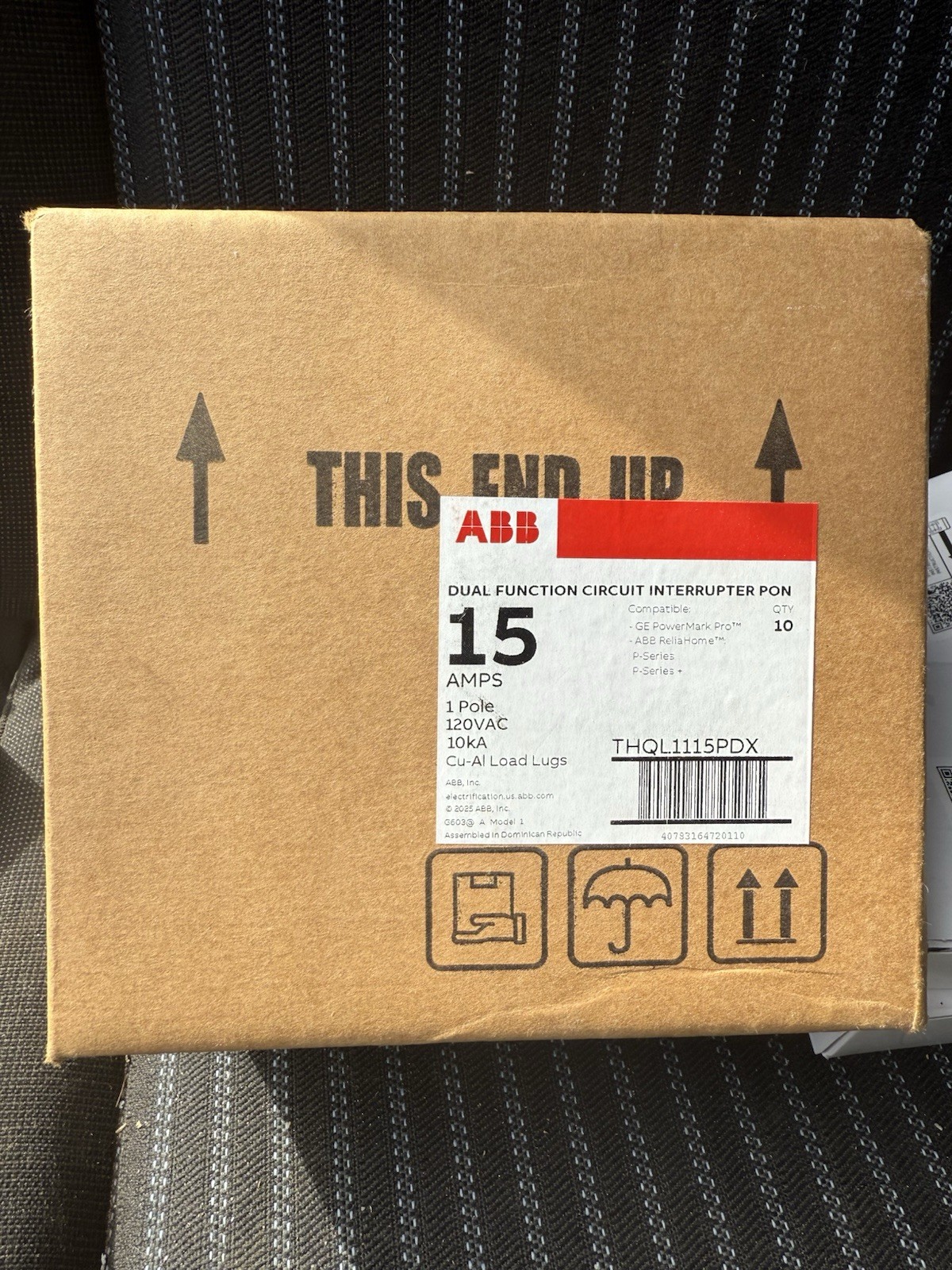 10PCS ABB THQL1115PDF Dual Function Circuit Breaker 15A 1-Pole AFCI GFCI GE