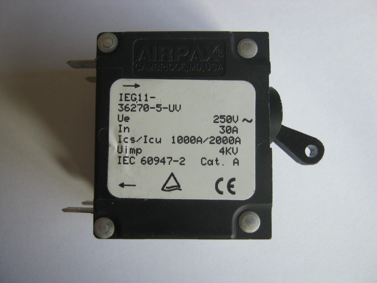 Airpax IEG11-36270-5-UV 30A 30 Amps 2 pole 250v Circuit Breaker Onan 320-2439-02