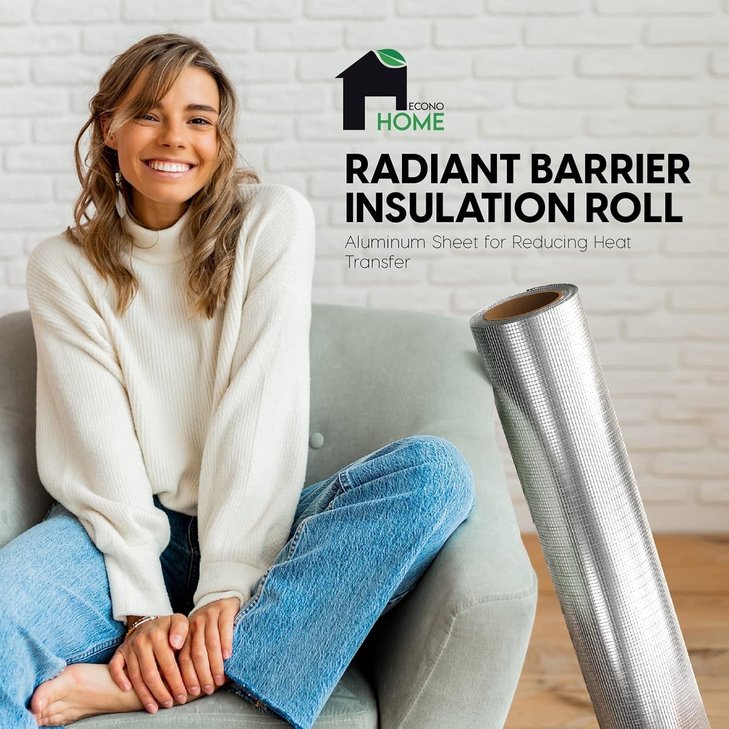 EconoHome Radiant Barrier Insulation Roll 250ft. x48 inch.