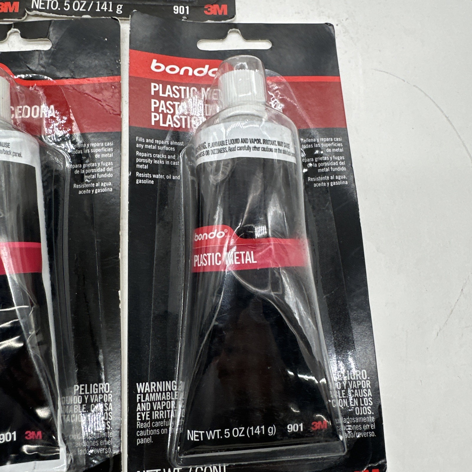 5 tubes of Bondo Plastic Metal, Seals & Fills Almost Any Metal Surface 5 oz ea.