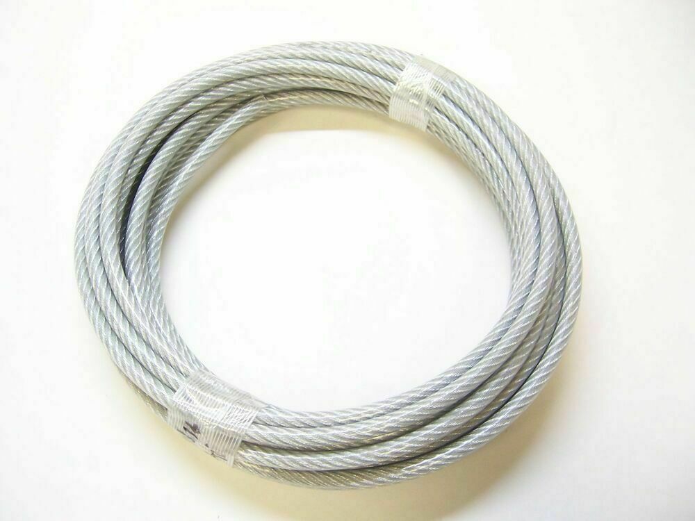 Vinyl Coated Galvanized Steel 5/16 – 3/8, 7×19, Wire Rope Cable: 50, 100, 200 Ft