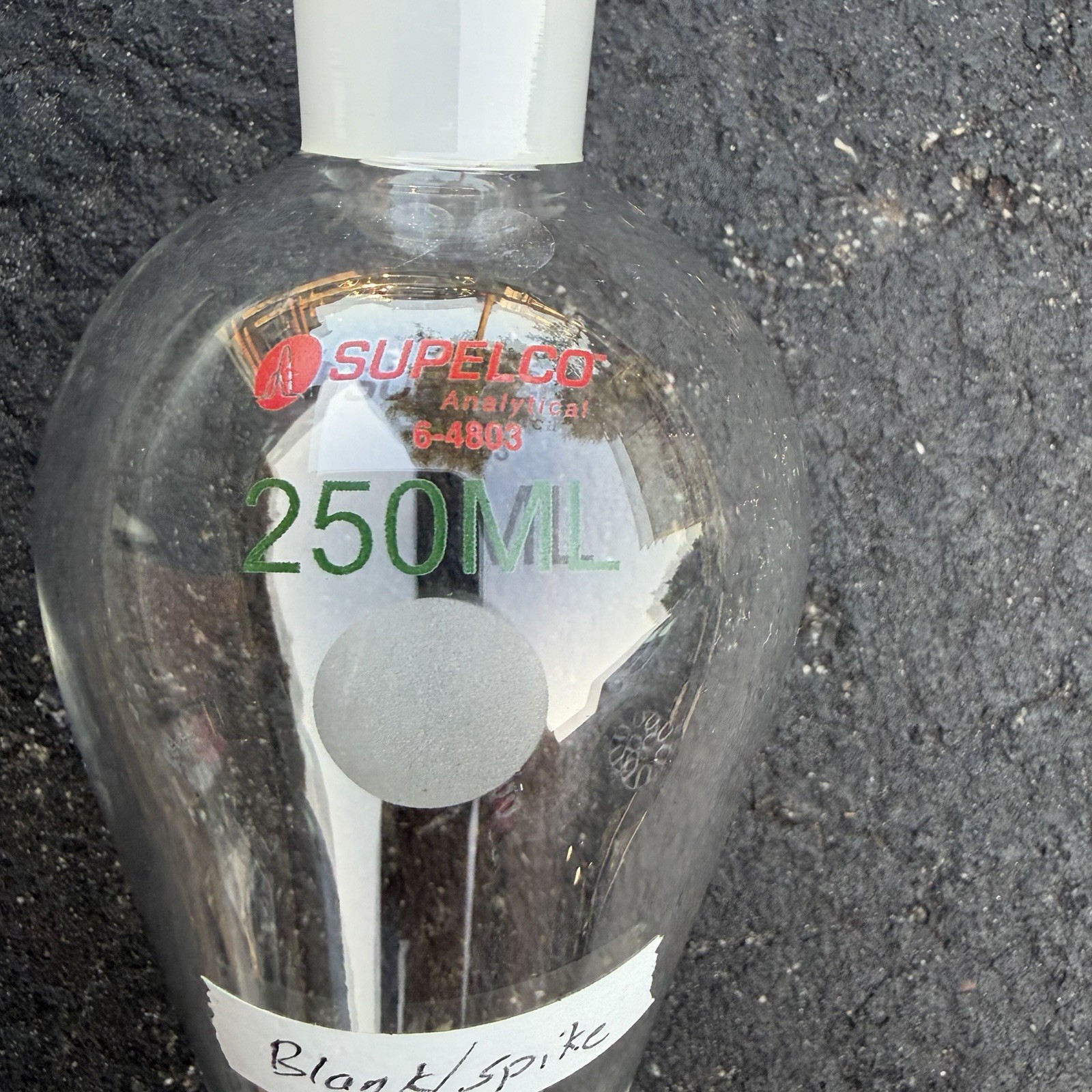 Supelco Analytical 250mL Glass Separatory Funnel w/ Glass Stopcock & #22 Stopper