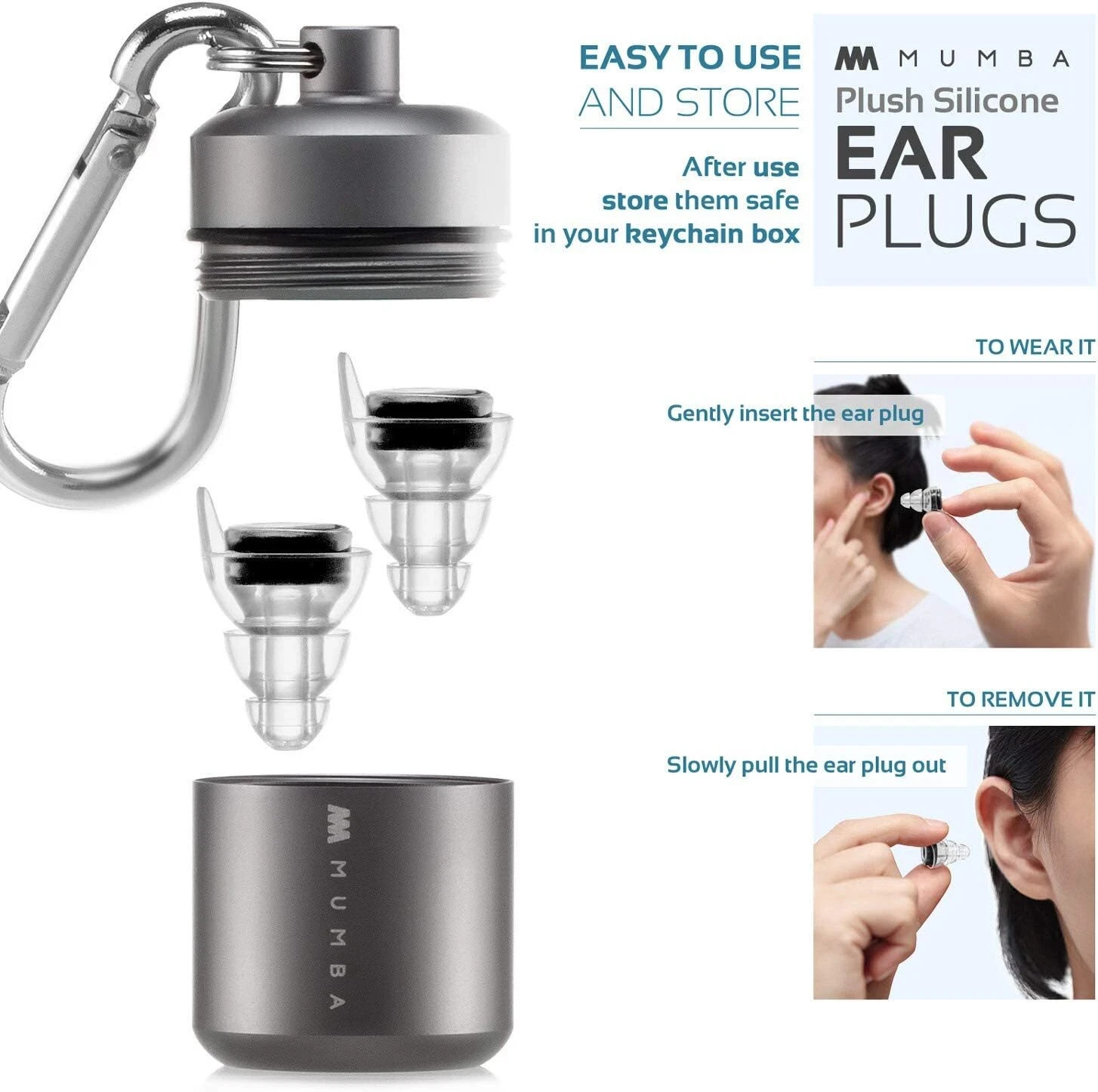 Reusable High Fidelity Ear Plugs, 24dB Advanced Filtering Tech Ear ProtectionUSA