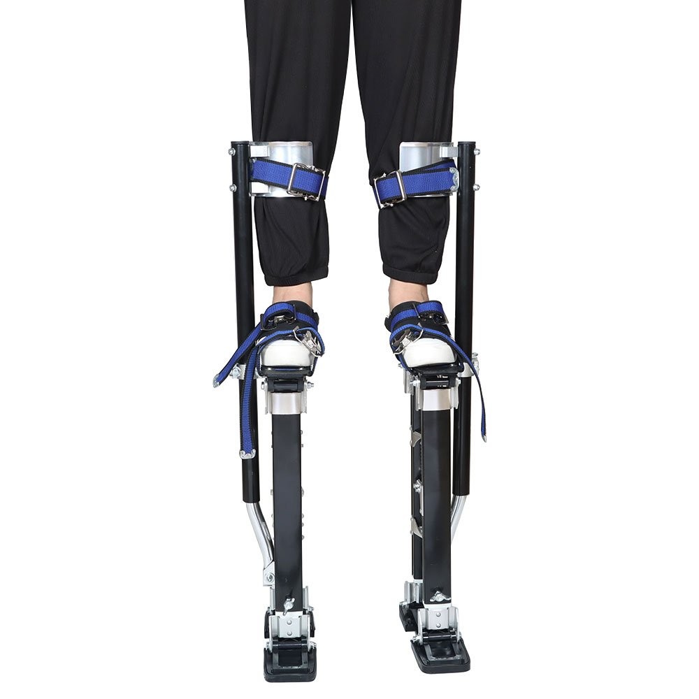 15-23 Inch Black Aluminum Alloy Adjustable Stilts For Painters Walking Tools