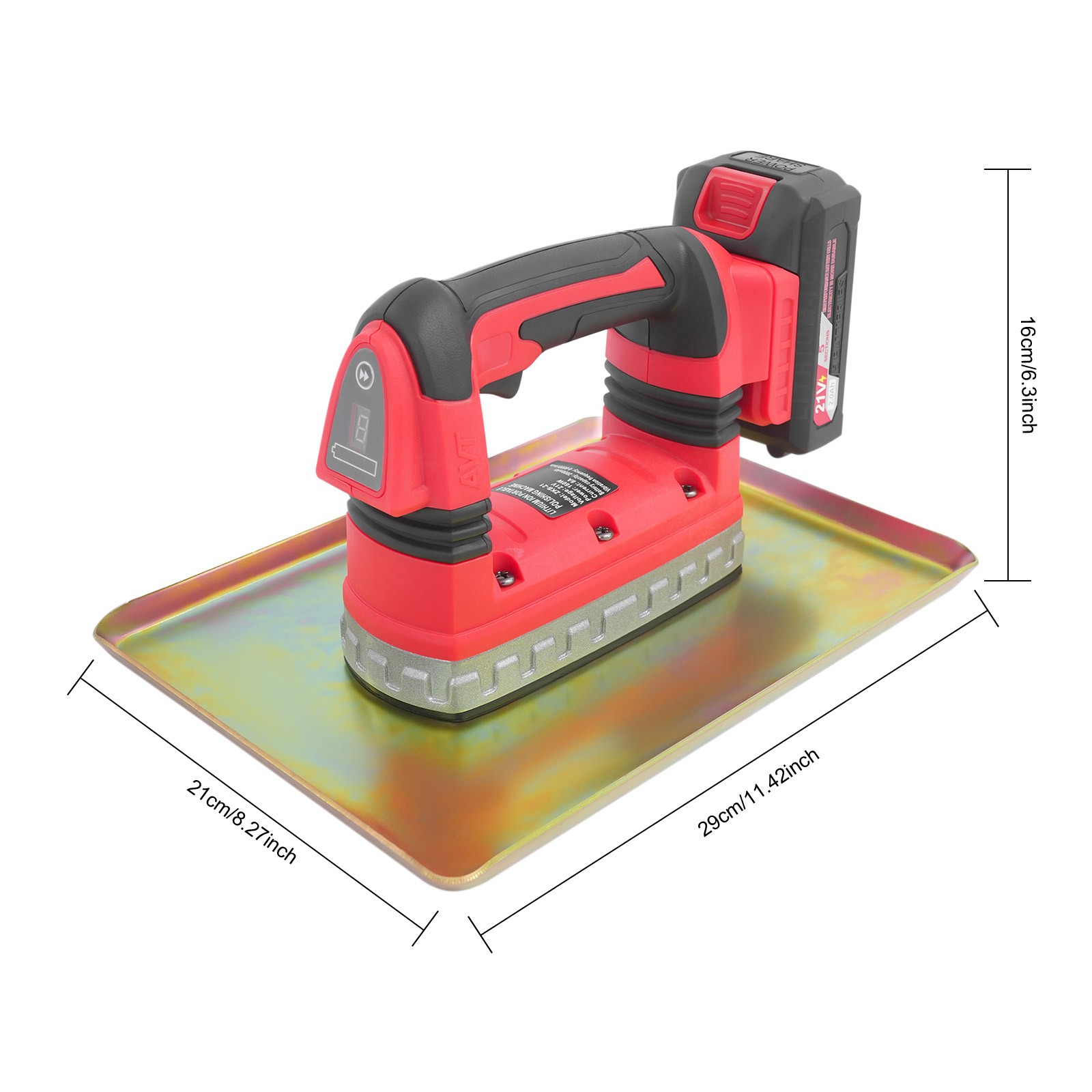 Cordless Concrete Flat Plate Vibrator – Lightweight & Efficient Troweling Tool.