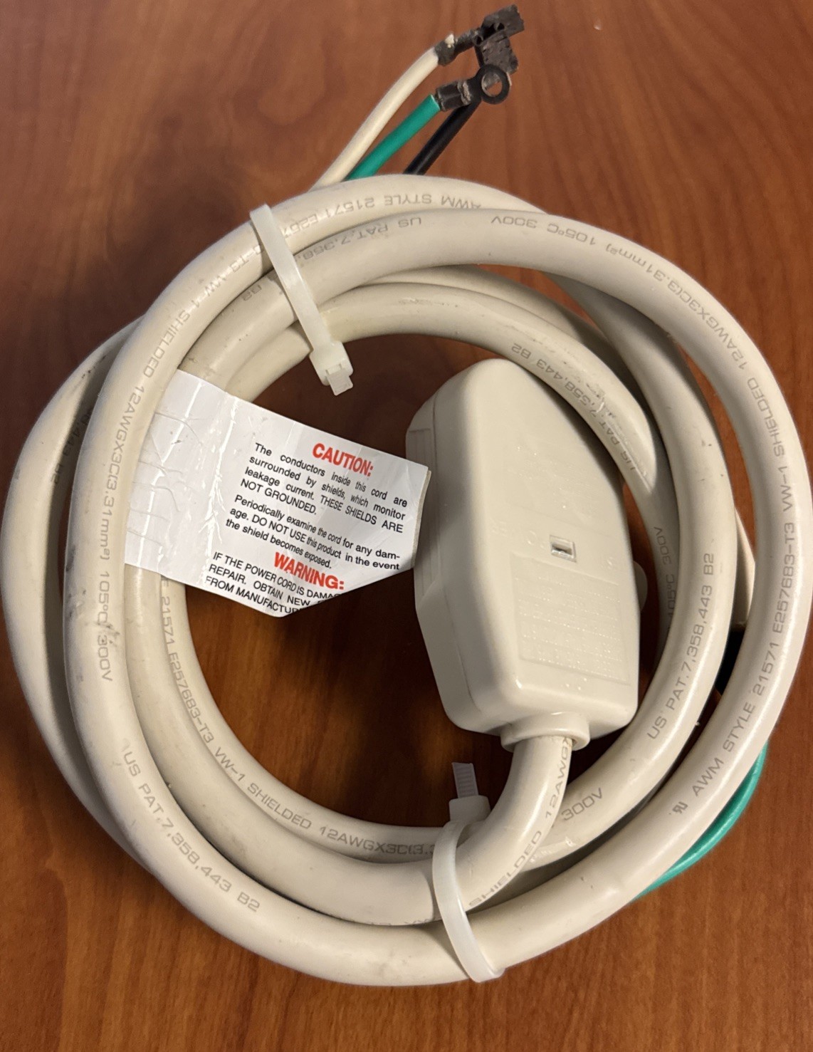 Amana PTAC Power Cord 20A 240V LCDI GFI Tower 30392 Air Conditioner Cord