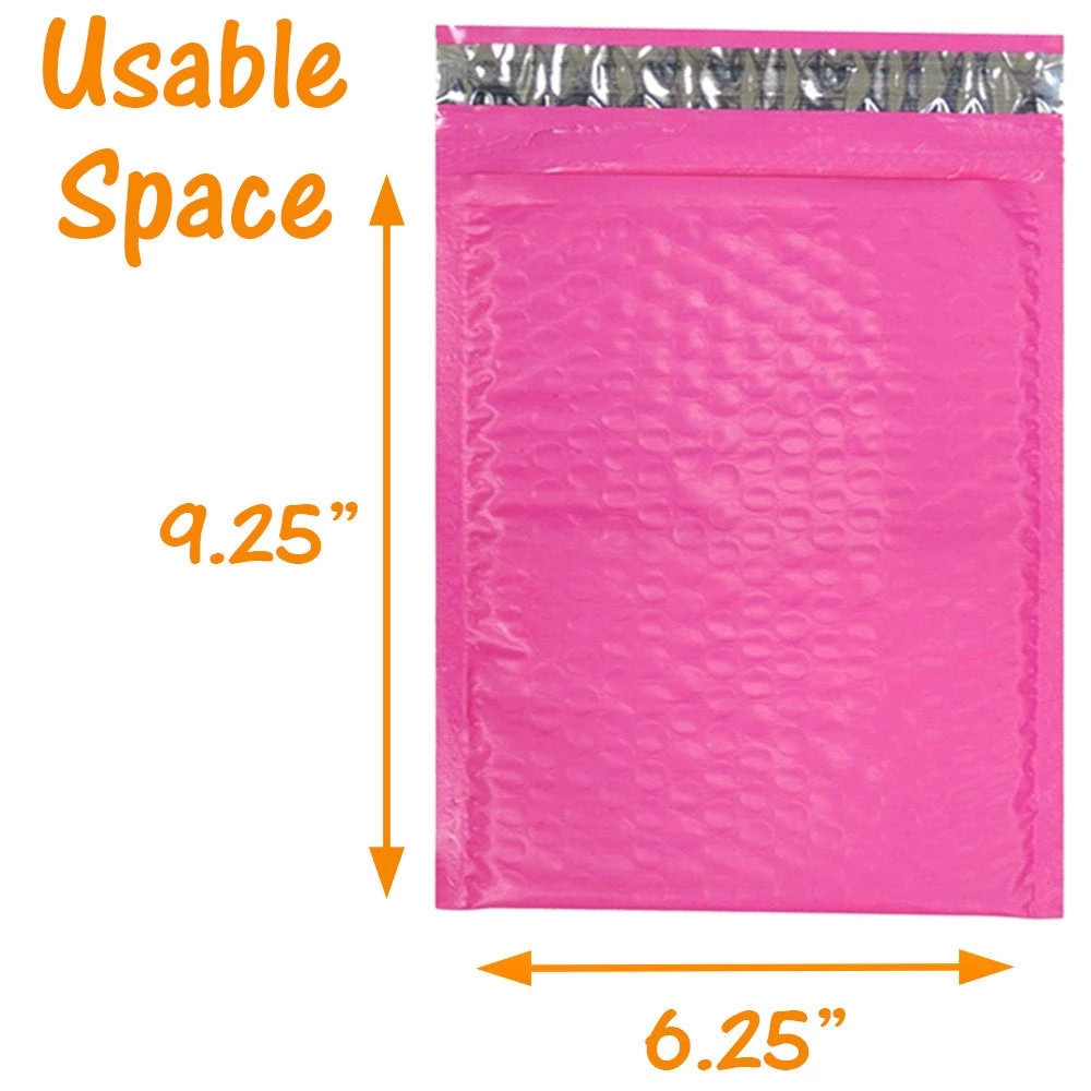 30 Pack 4×8, 6×10″, 8.5×12, 10×15 Hot Pink, Yellow, Purple Poly Bubble Mailers