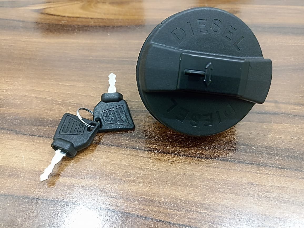 Genuine JCB Diesel Filler Cap with 2 Keys | Part No. 332/F4780 331/11403