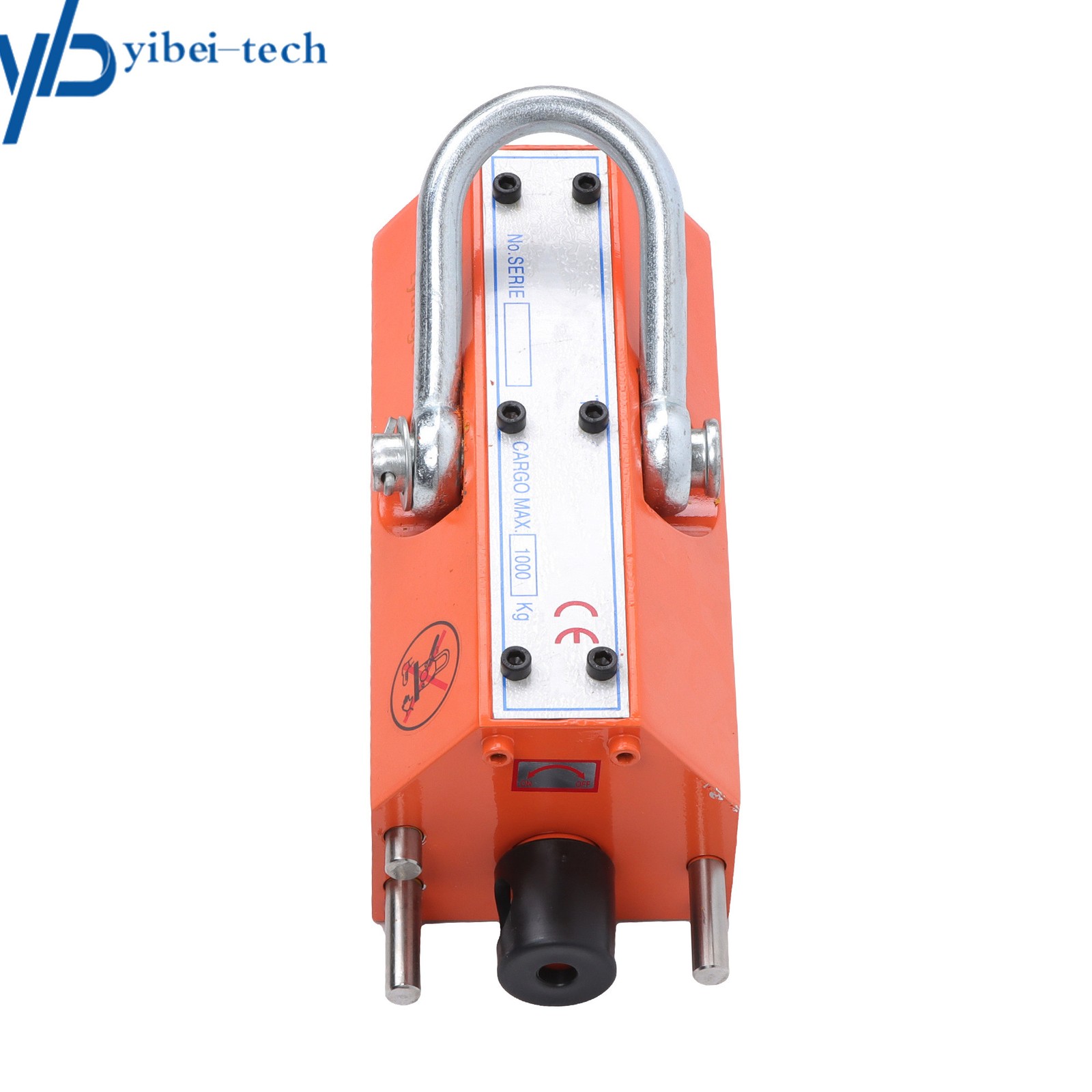 2200lbs/1000kg Permanent Magnetic Lifter Lifting Magnet Neodymium Hoist Orange