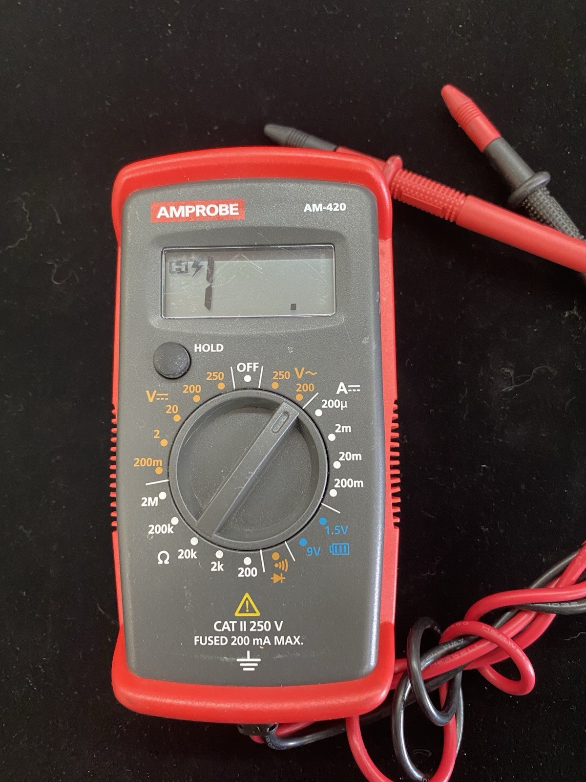Amprobe AM-420 Digital Multimeter, AC Voltage: 200.0/250 V