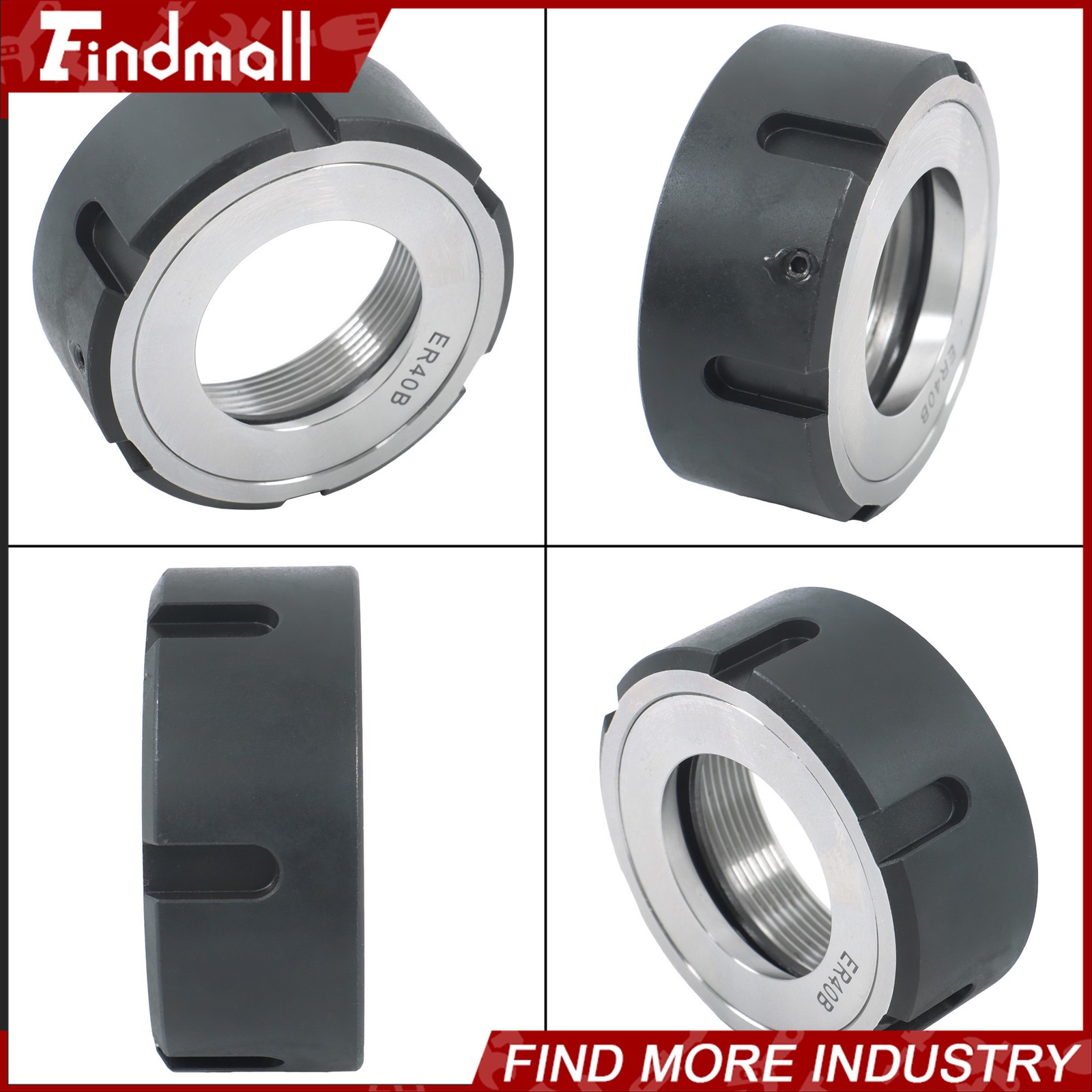 Findmall Precision ER40 Ball Bearing Collet Nut for Tool Holder