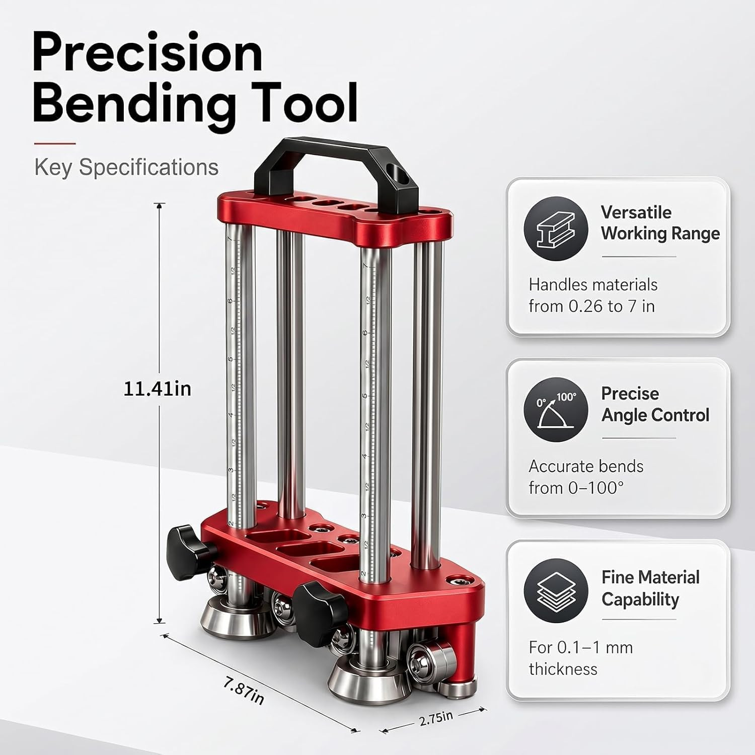 Sheet Metal Roller 2 Station Metal Bender, Metal Roofing Tools with 0-100° Range