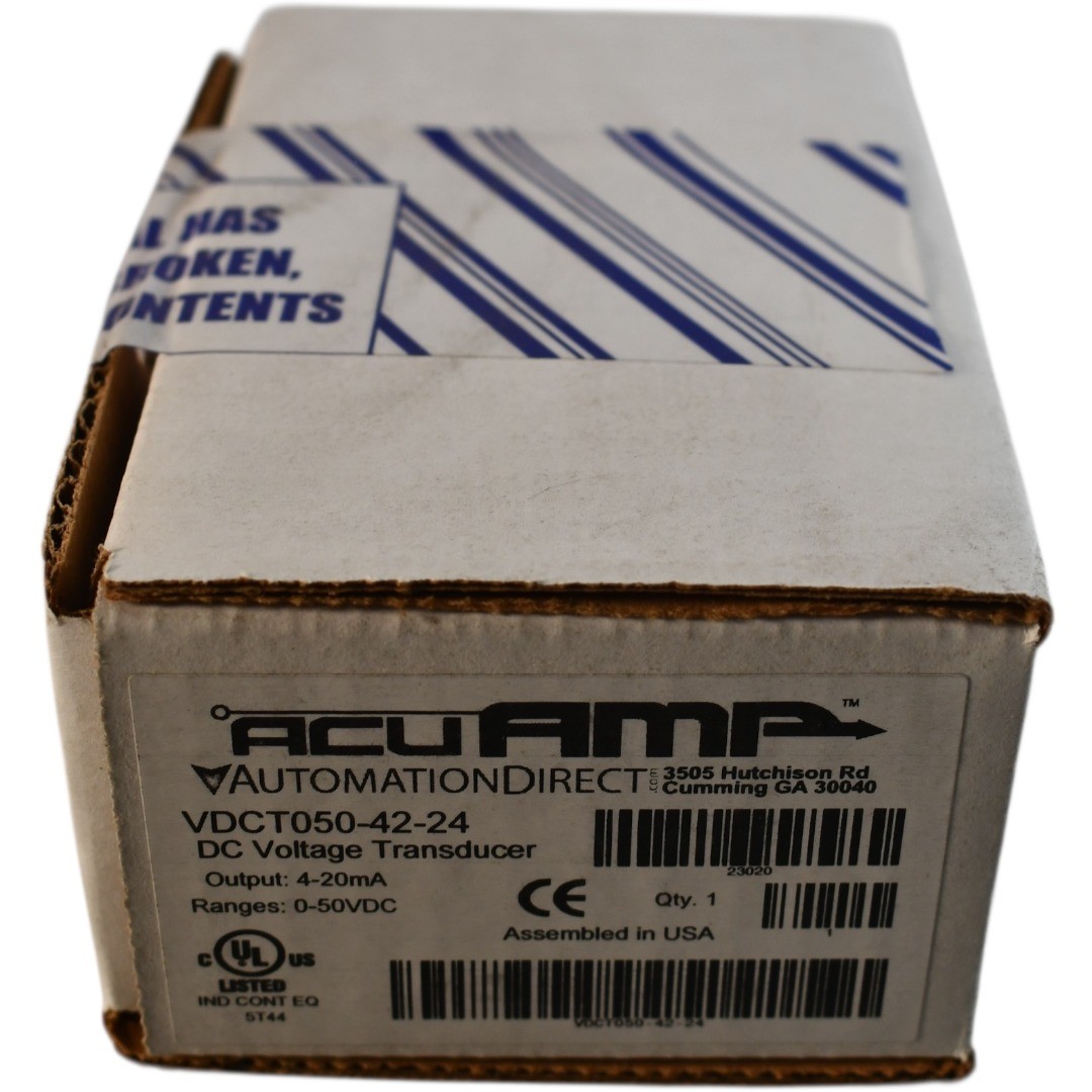 NEW Automation Direct AcuAMP VDCT050-42-24 DC Voltage Transducer 0-50VDC 4-20mA