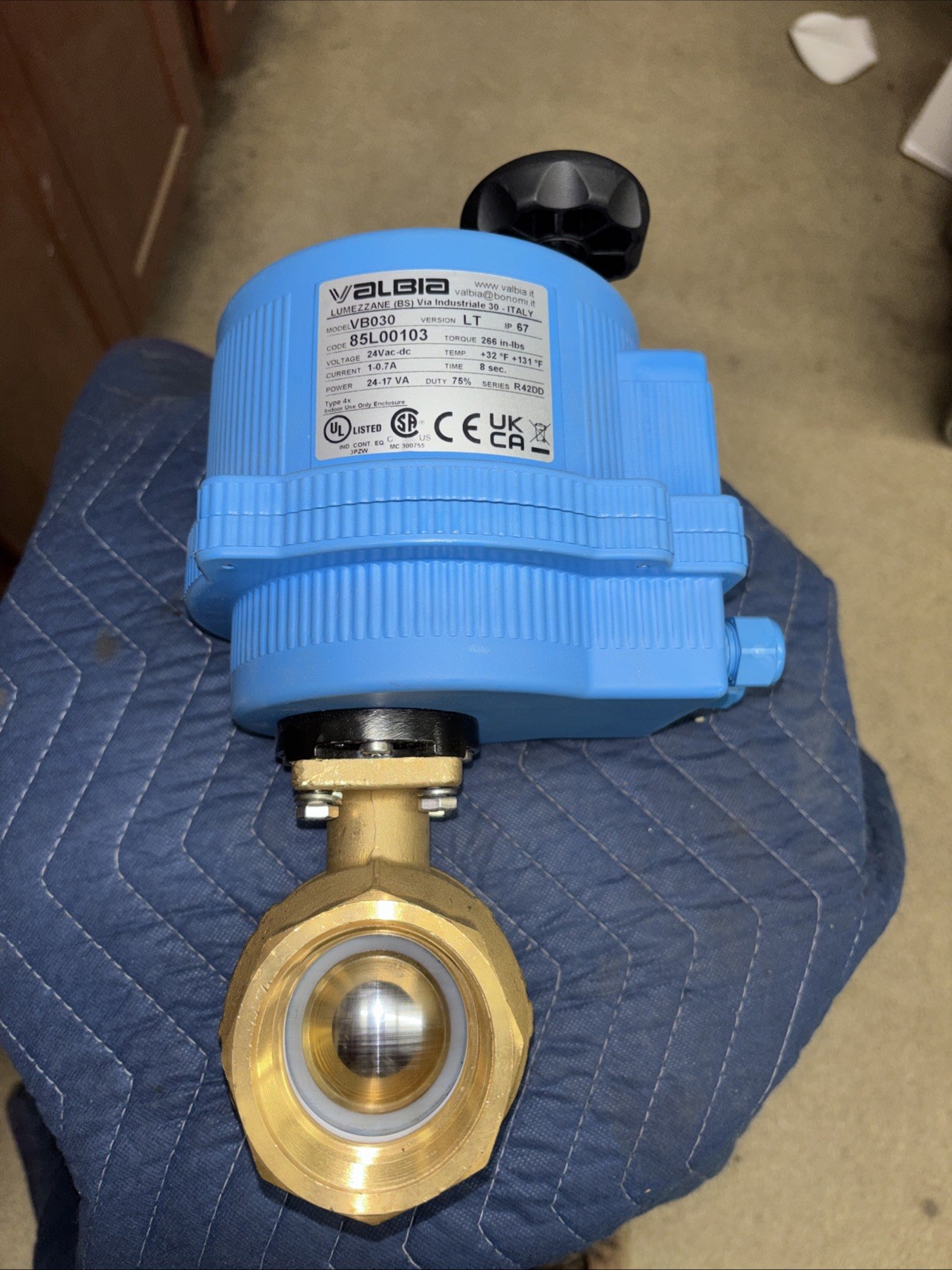 Valbia VB030 85L00103 24Vac/dc R42DD Series IP67 8 Sec 266 In -lbs 1-.07 W/ 2″