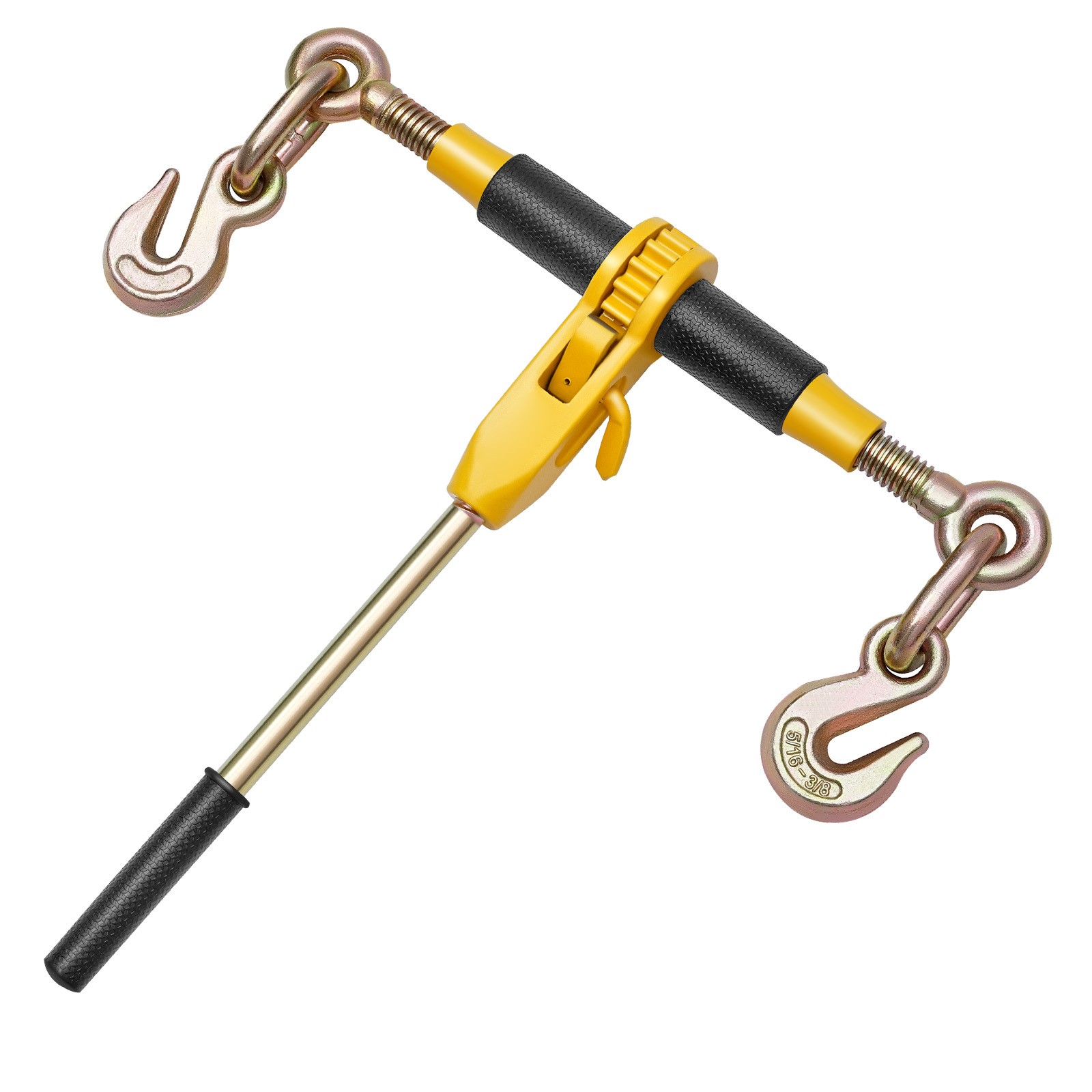 Uimoso Ratchet Chain Binder 5/16″-3/8″ G80 Chains Load Binder for Towing 4 Pack