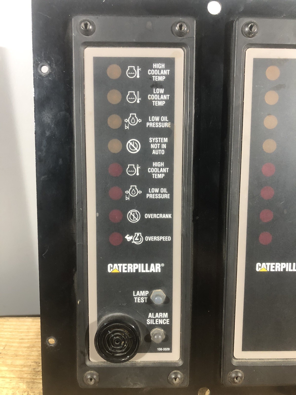 Used Caterpillar 130-3332 130-3349 Remote Annunciators 130-2340