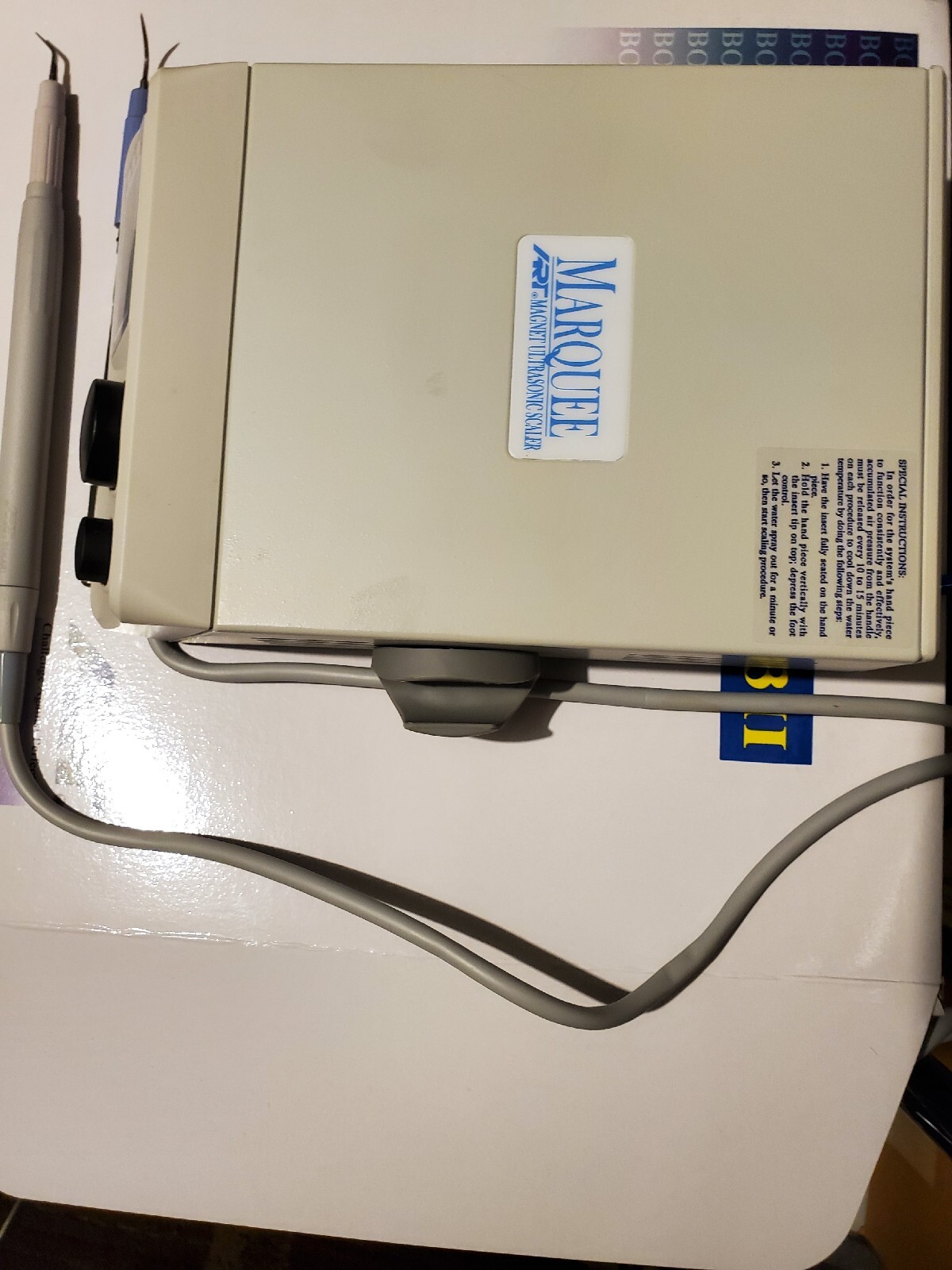Dental ultra sonic scaler BonArt M3II 25K,With Two Scaling Inserts. 1 Years Wty