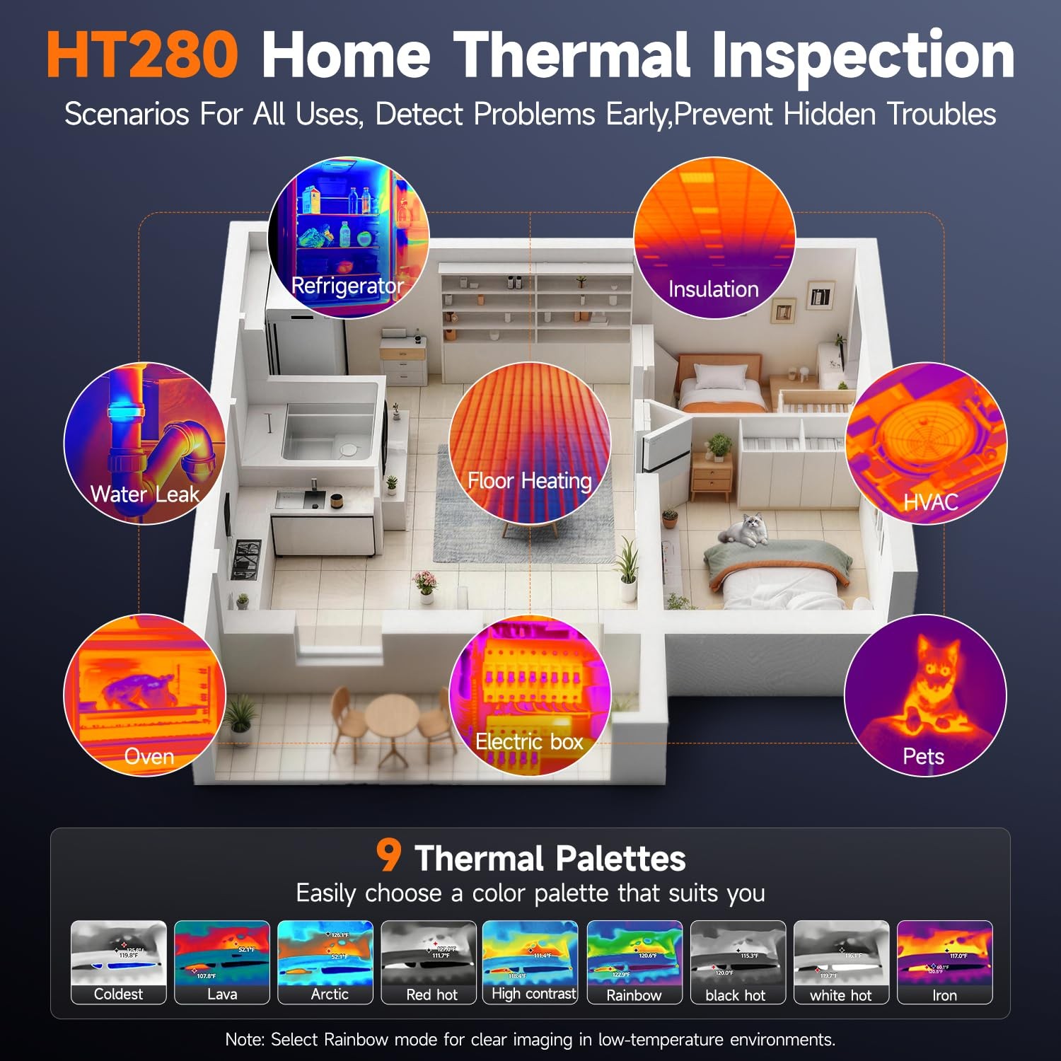 FOXWELL HT280 Thermal Imaging Camera Thermal Handheld Temp Alarm HVAC Electrical