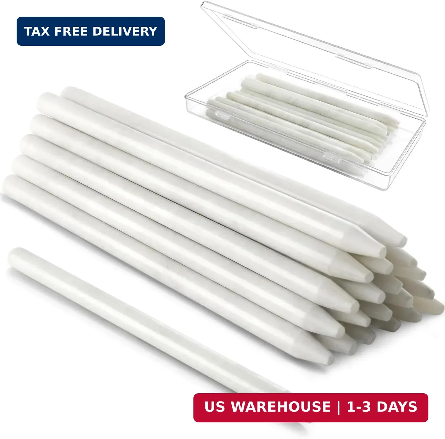 Round Soapstone Pencils 20 Pack, Soapstone Refills Professional Welding Chalk fo