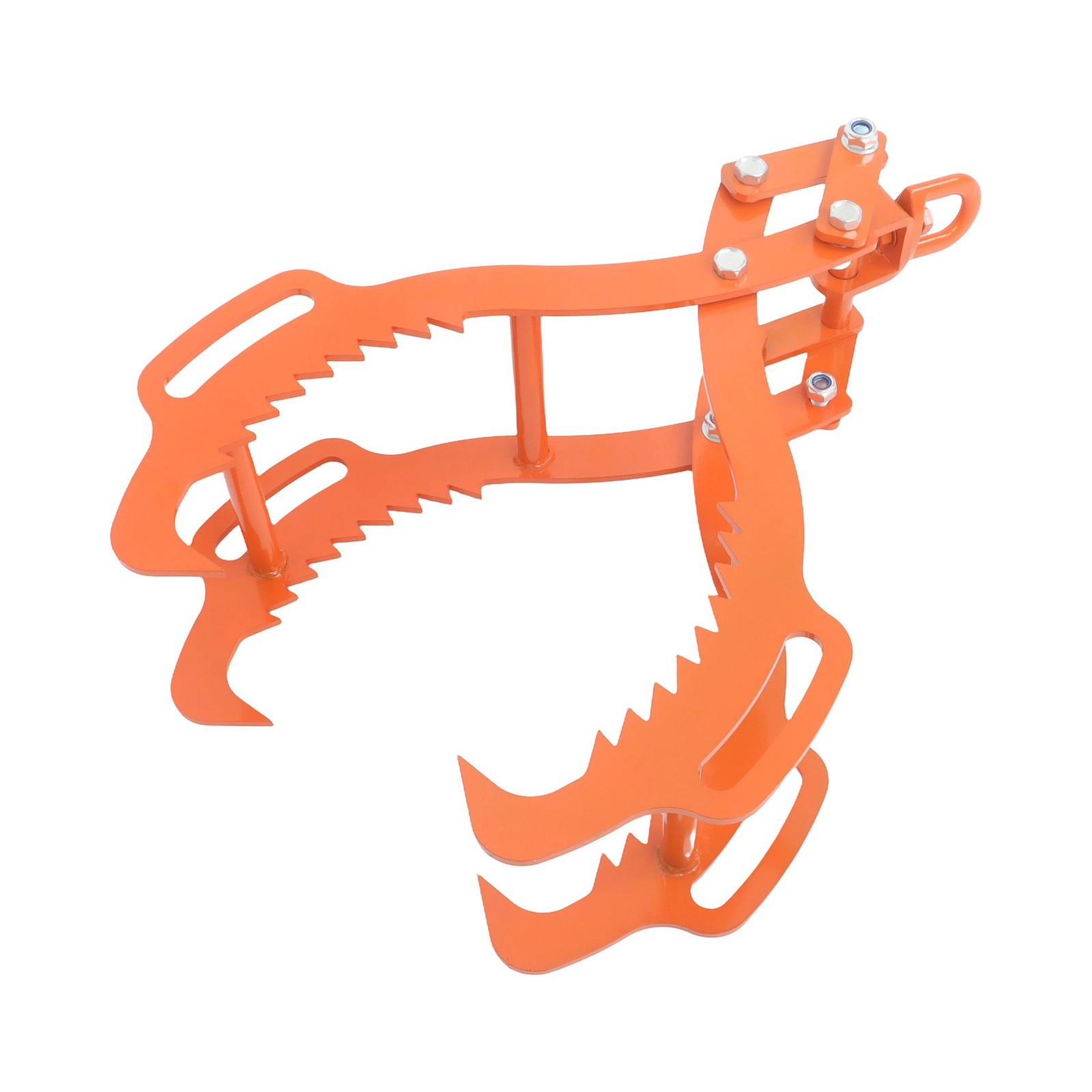 36in Log Lifting Tongs 4 Serrated Claw Heavy Duty Steel Swivel Dragging Tongs