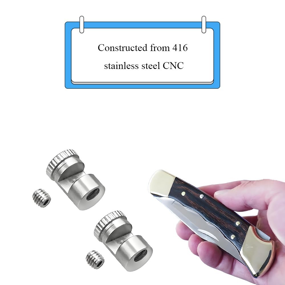 Thumb Stud Replacement Thumb Bar Sliver for Folding Hunting Knife Blade Thick…