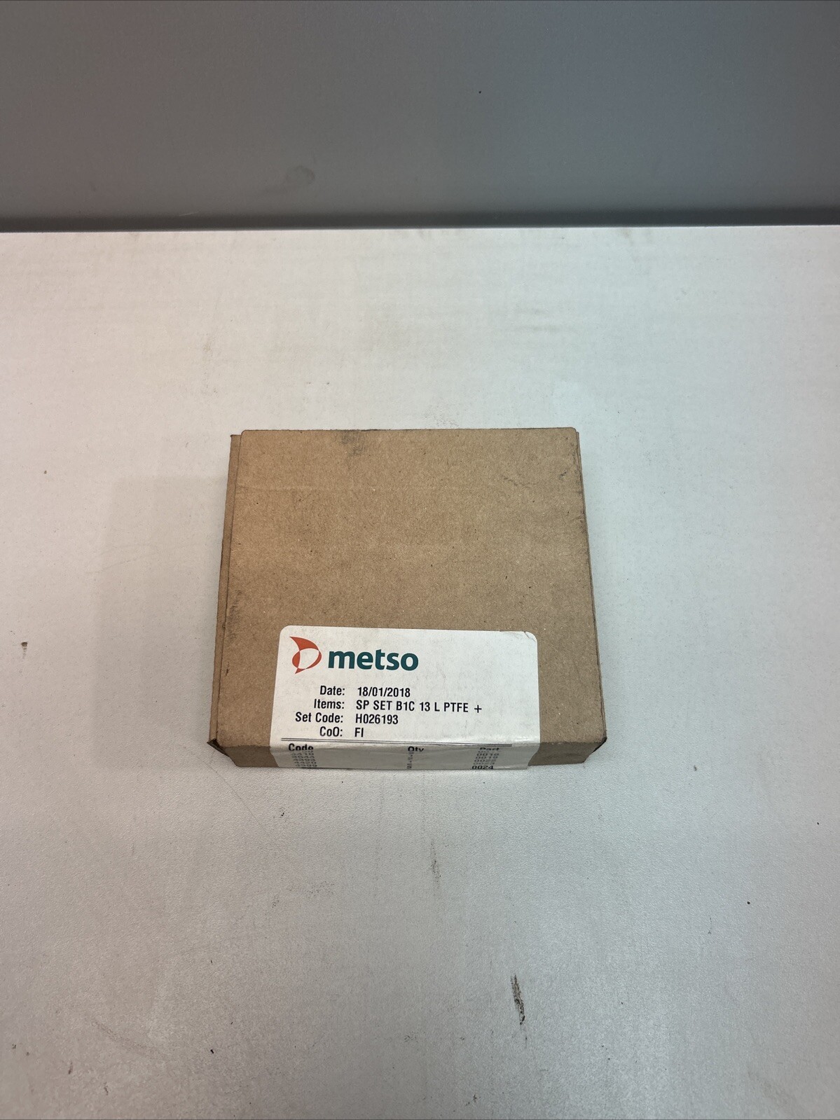 METSO SP SET B1C 13 L PTFE + VITON HIGH TEMP SERVICE KIT Set Code: H026193