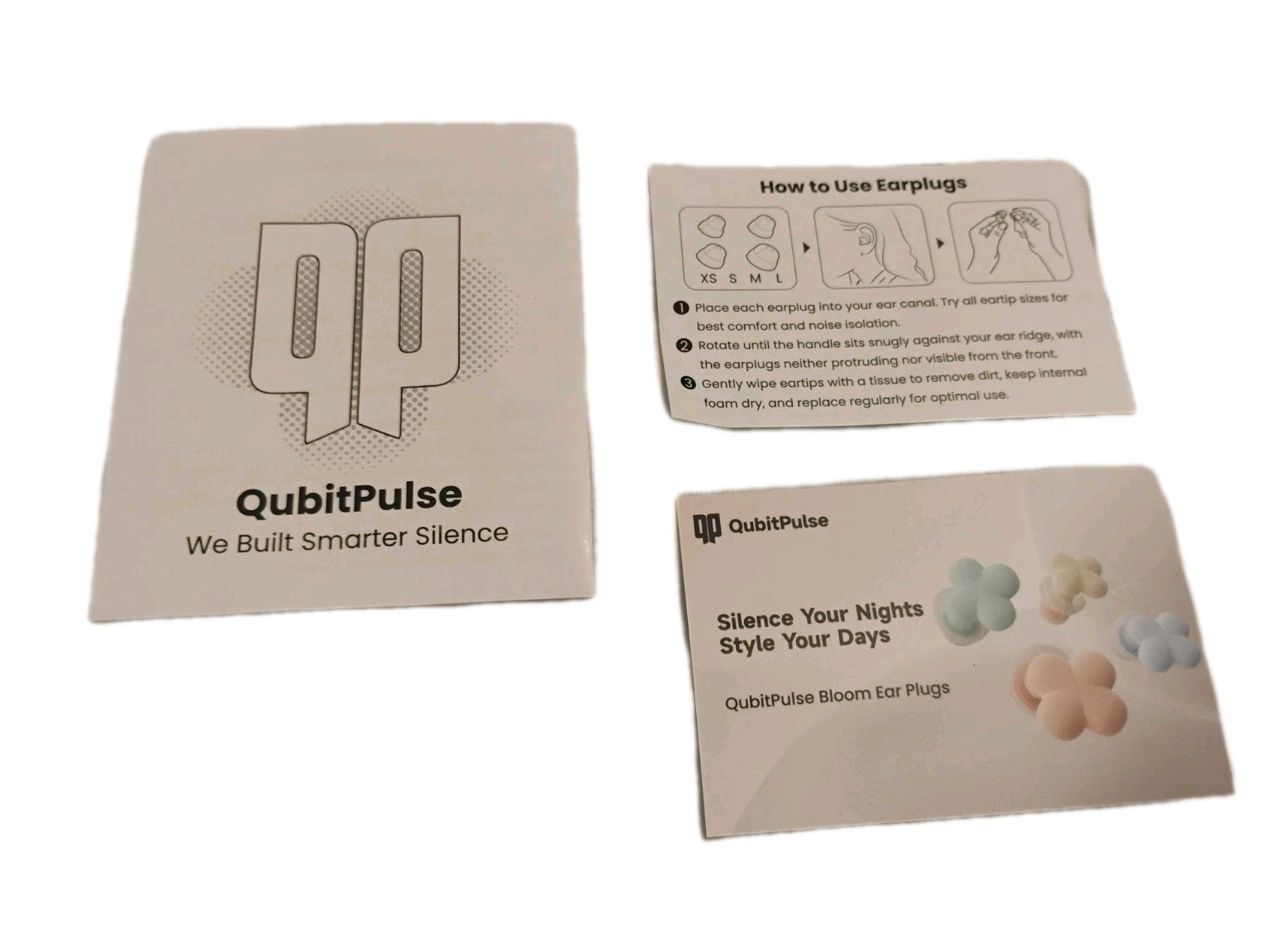 QubitPulse Bloom Ear Plugs for Small Ear Canals Blue OPEN BOX