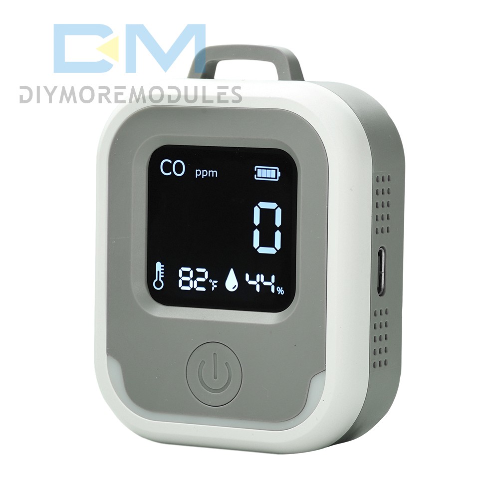 Air Quality Monitor 3-in-1 Carbon Monoxide Detector Temperature Humidity Alarm