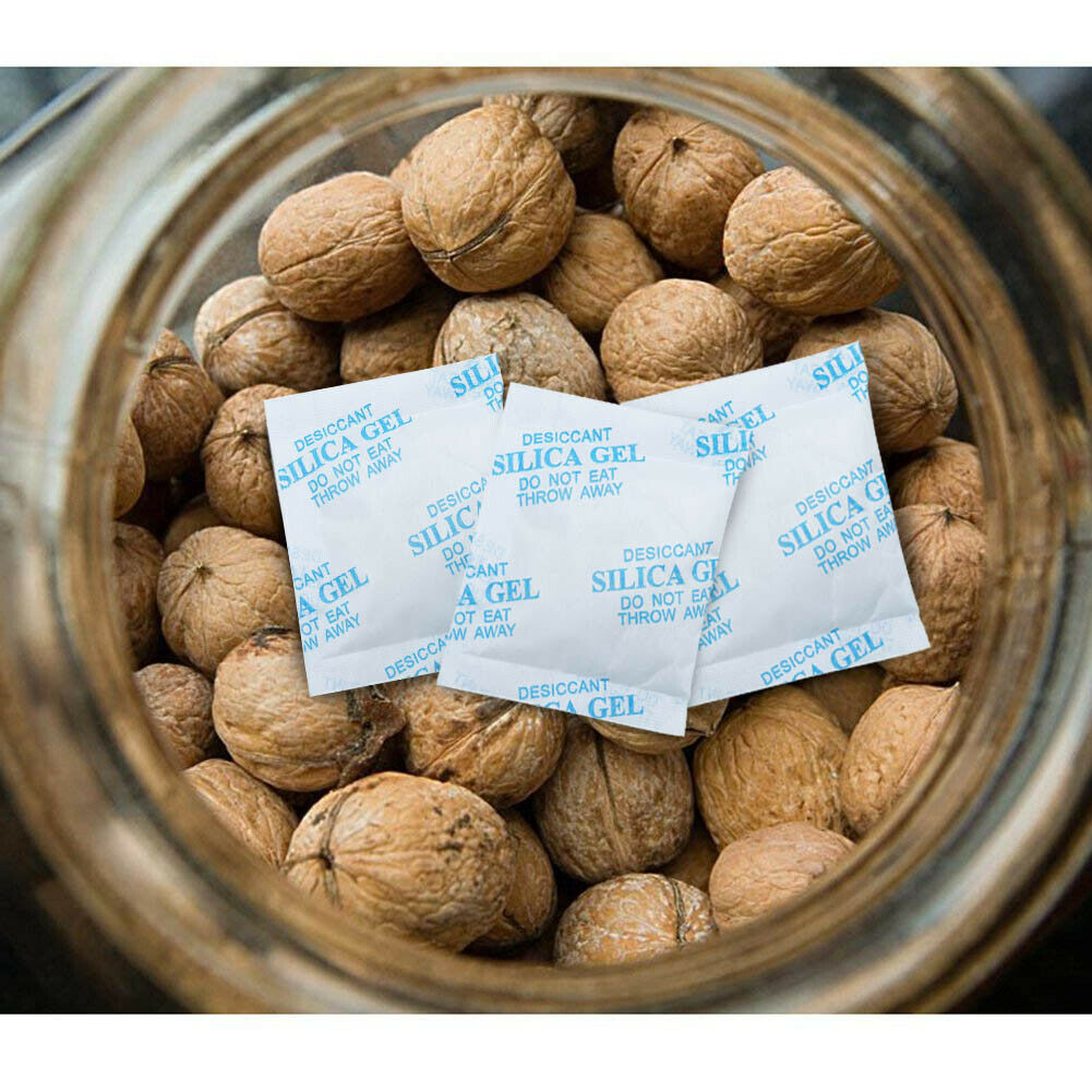 100 Packs 3 g Grams Silica Gel Desiccant Packets Moisture Absorber Drying Bag