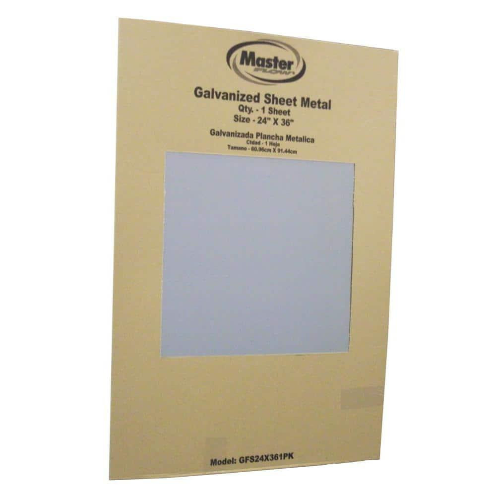 24 In. X 36 In. Galvanized Steel Flat Sheet | Gauge Metal Inch Fitting Durable