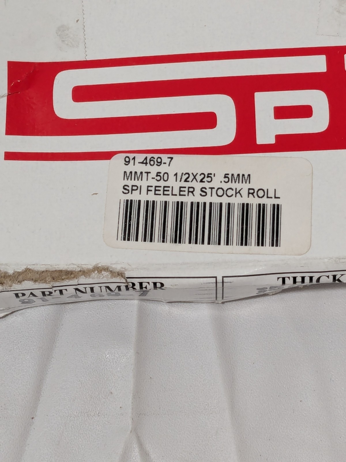 SPI Feeler Stock Roll: 1/2″ Wide, 10′ Long, High Carbon Steel 91-469-7