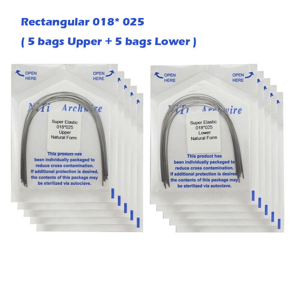 100PCS Arch Wire Orthodontic Niti Natural Ovoid Form Arches Round Rectangular