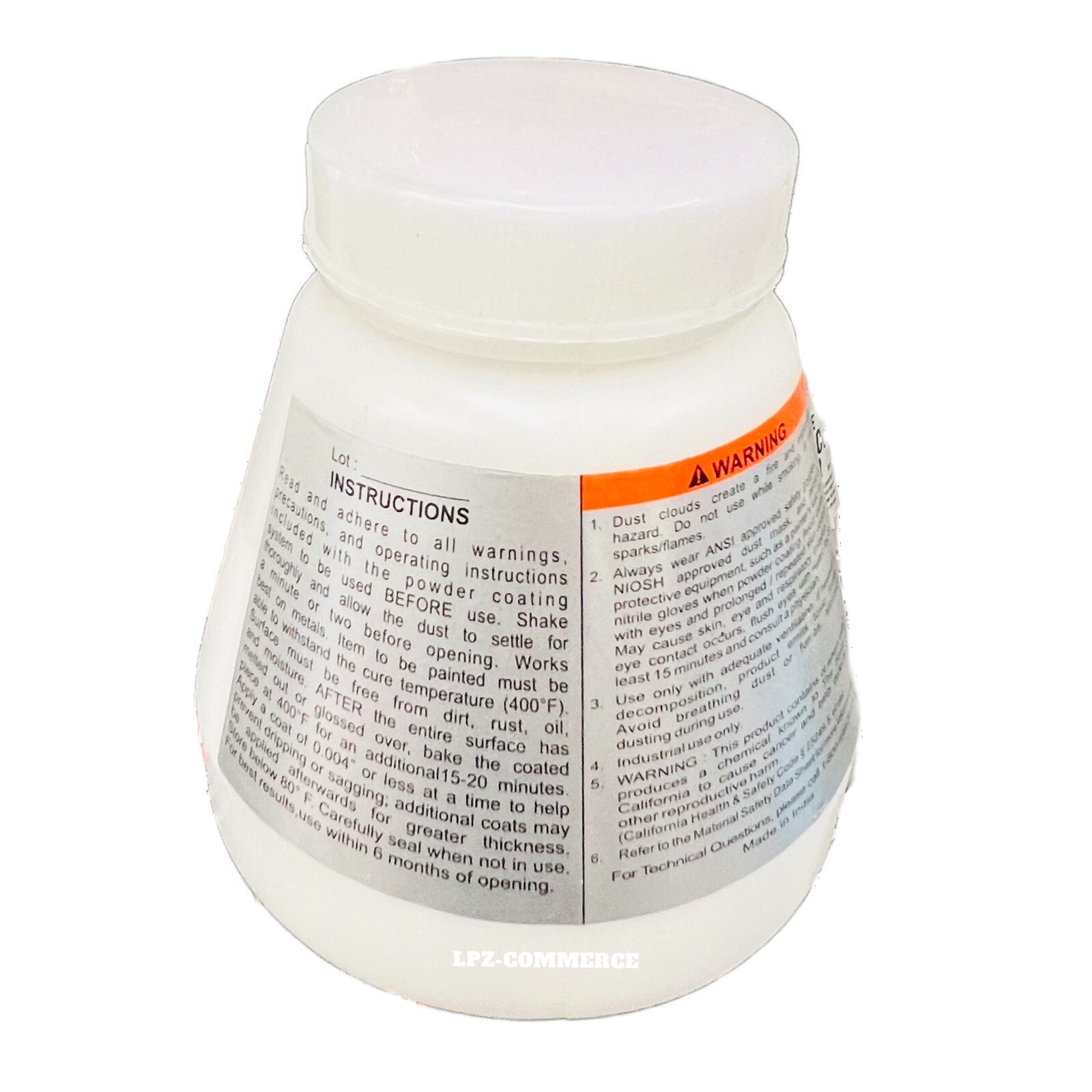 16 Oz. White Powder Coat Paint Finish Protects Against Corrosion No Mess