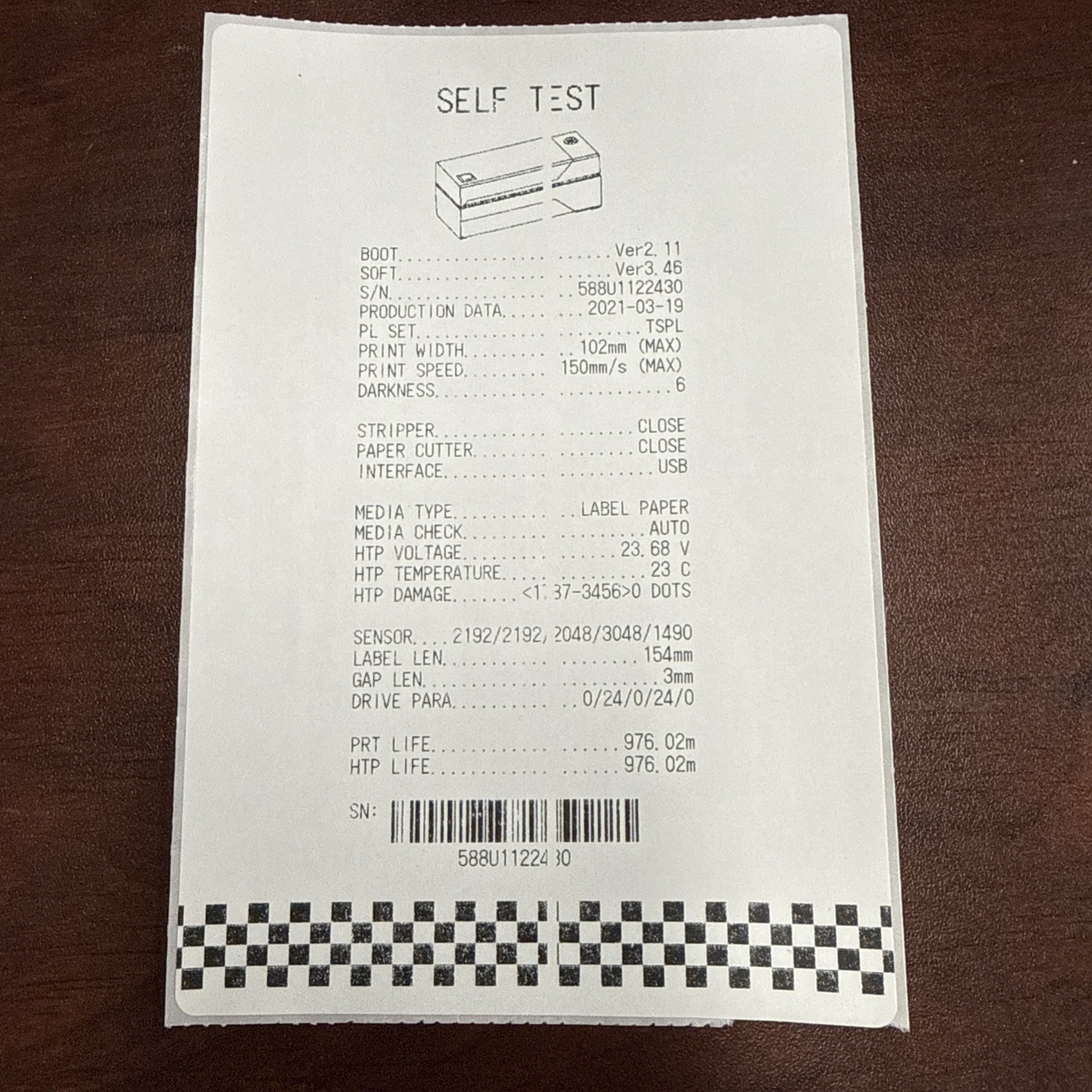 Rollo X1038 Label Printer (Damaged Print Head)
