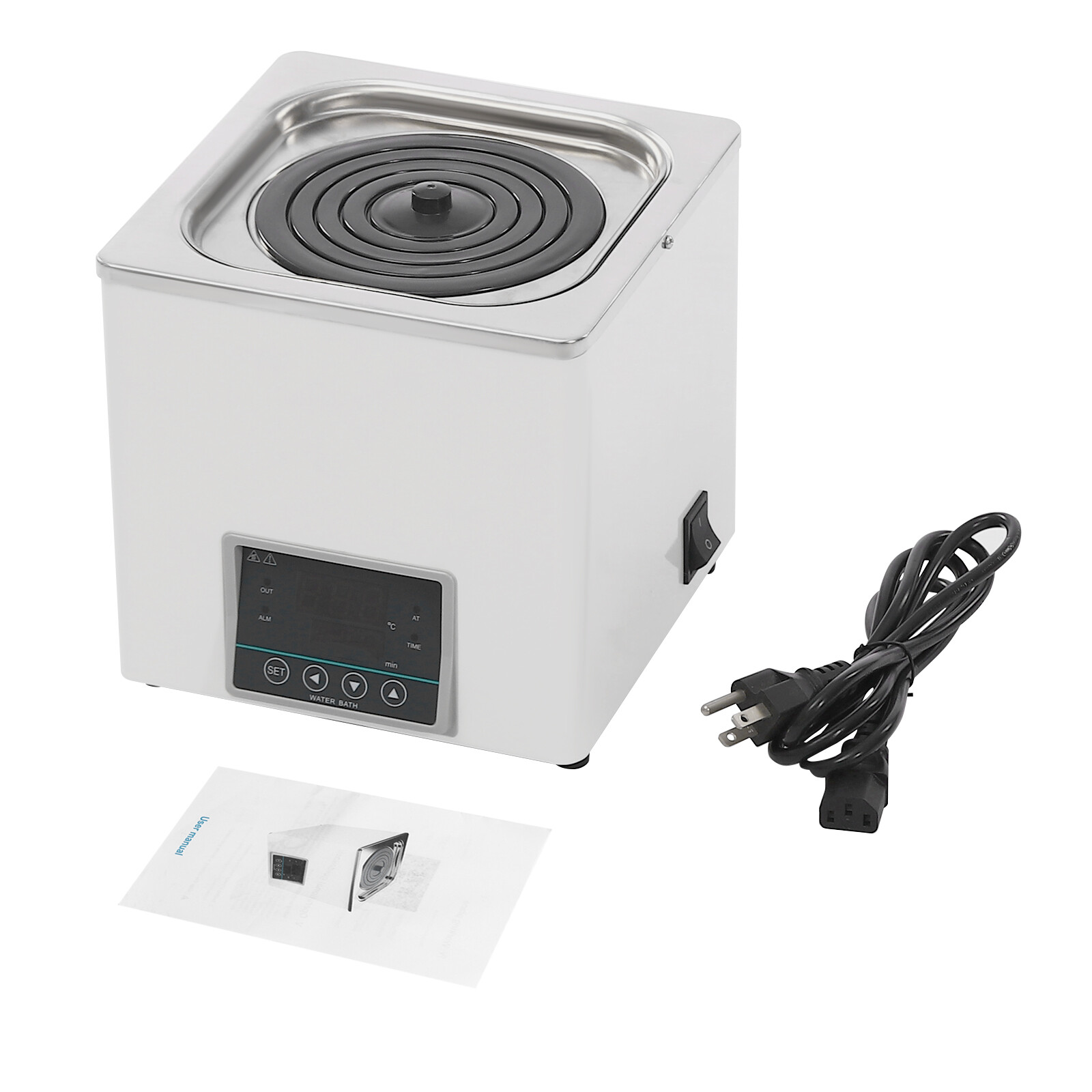300W 3L Lab Water Bath Heater with Adjustable Lid and Safety Features
