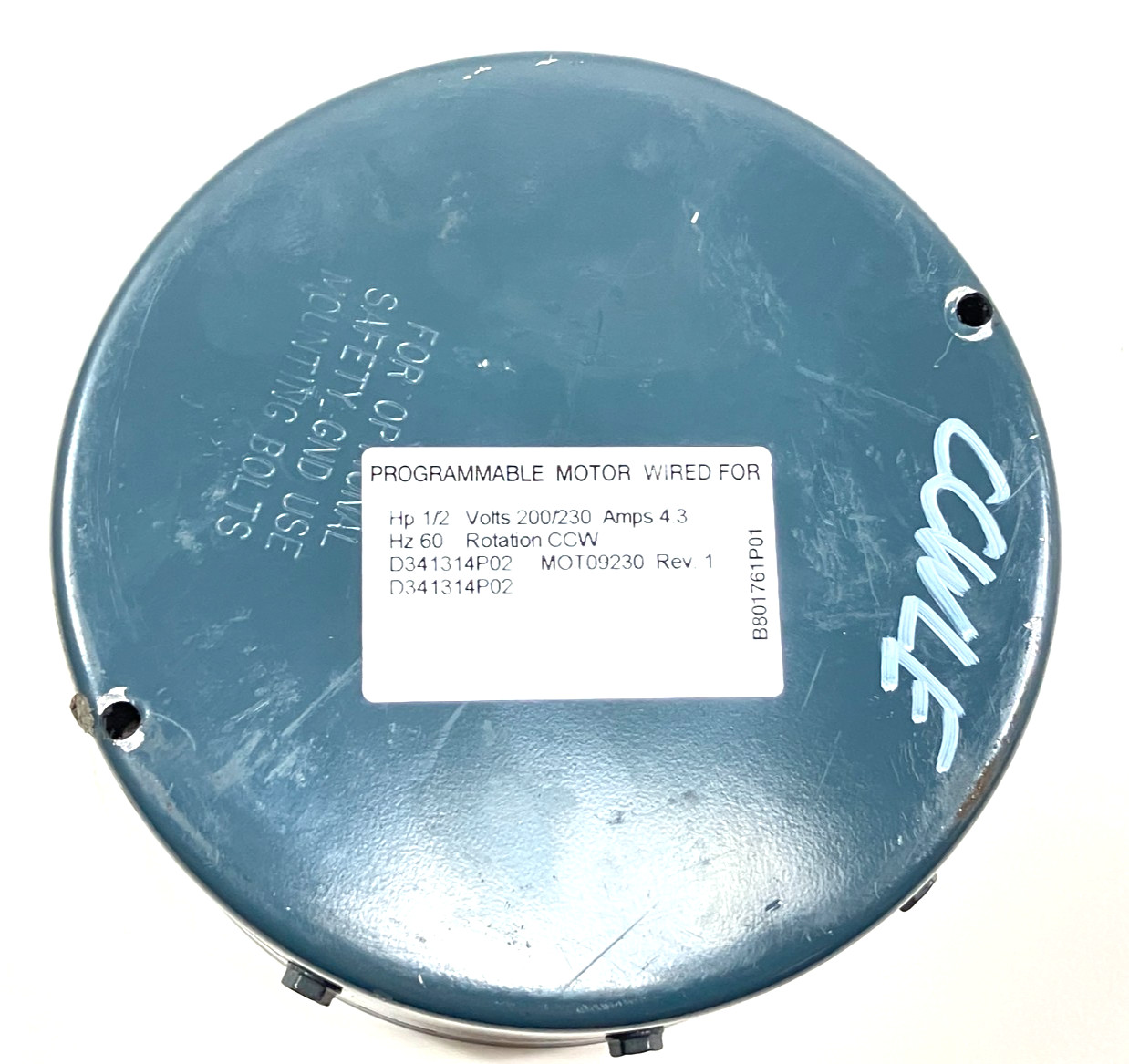 GE ECM2.3 CN03 Wired for D341314P02 MOT09230 1/2HP 200/230V CCWLE used #J294