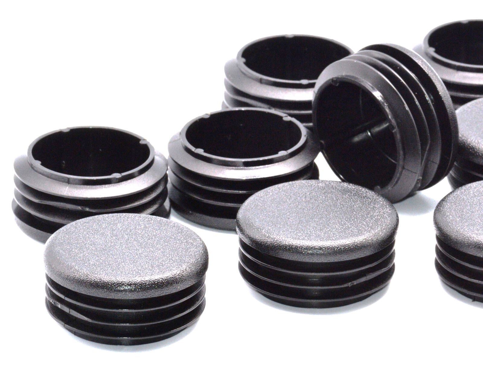 1-3/8″ OD Round Tube Plugs LDPE End Caps for Racks Carts Frames 12 Pack