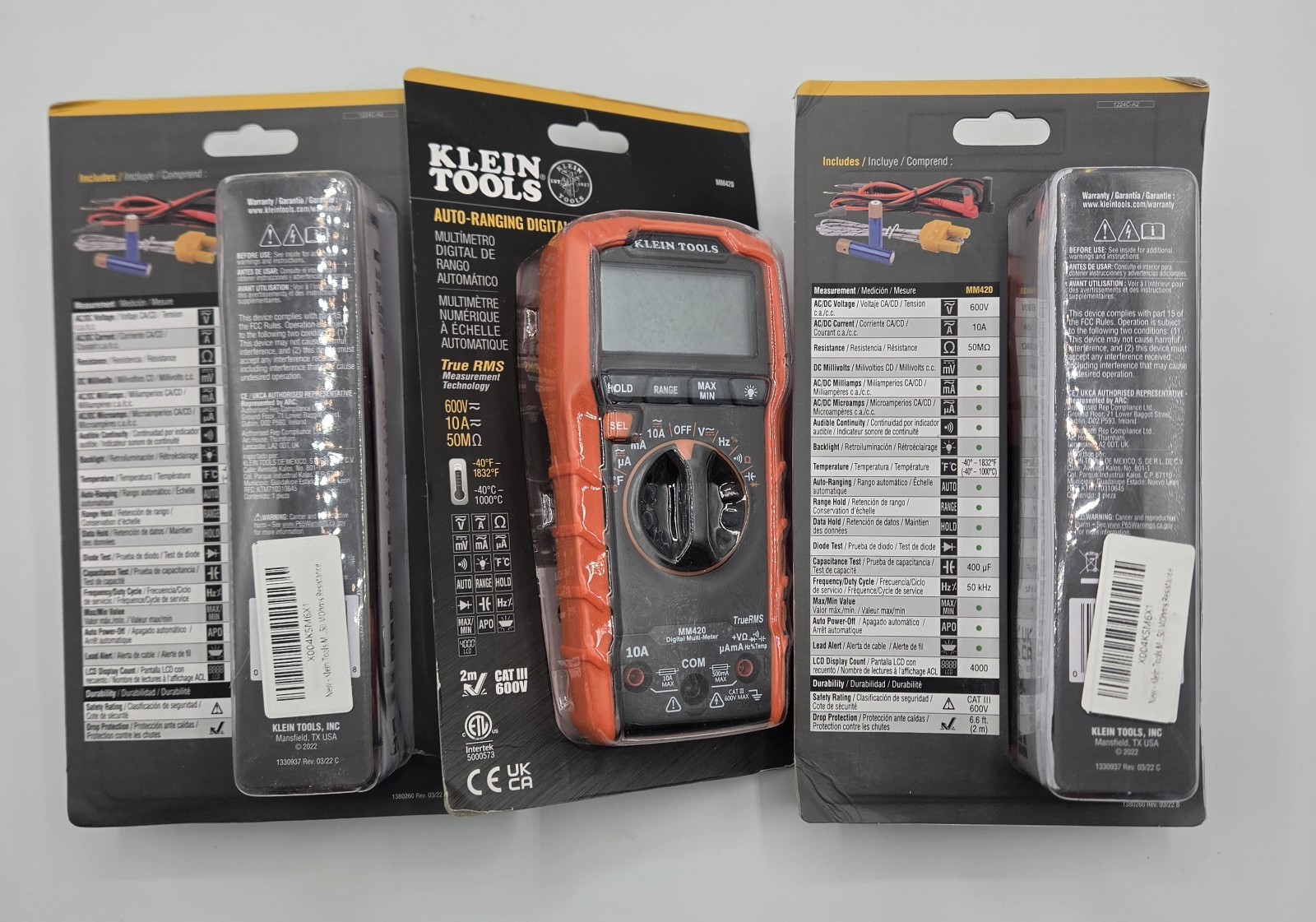 Klein Tools MM420 True RMS Digital Multimeter Auto-Ranging w/Test Leads **NEW**