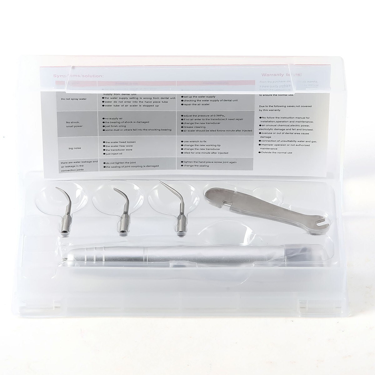 Dental Ultrasonic Air Perio Scaler Handpiece Hygienist 2 & 4-Holes 3 Tips