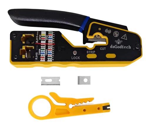 Rj45 Ethernet Network Tool Kit Pass Through Cat6 Crimping Tool For Rj11 Rj12 Cat