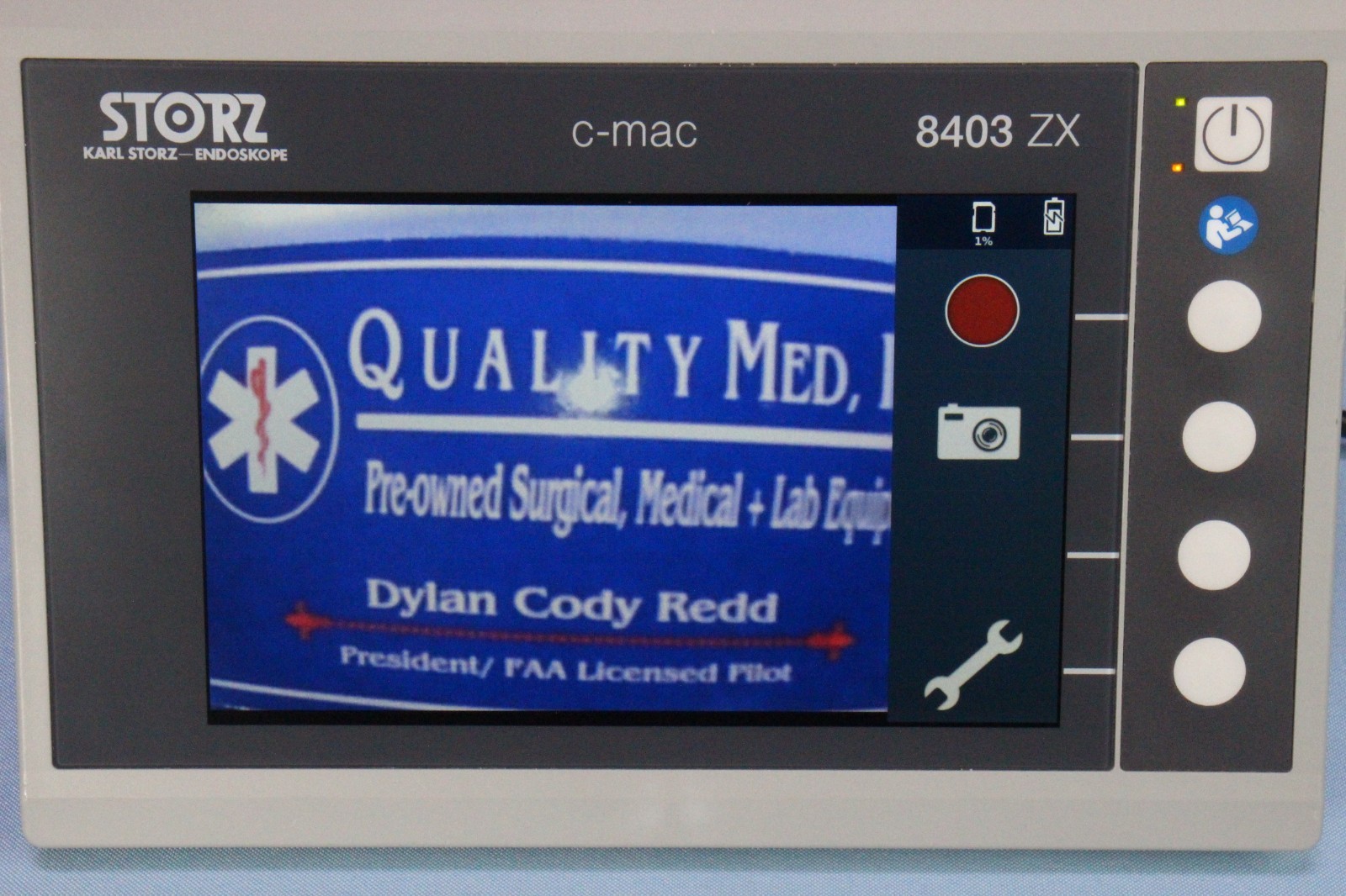 Storz C-MAC 8403 ZX Video Laryngoscope Monitor Tested with Warranty!