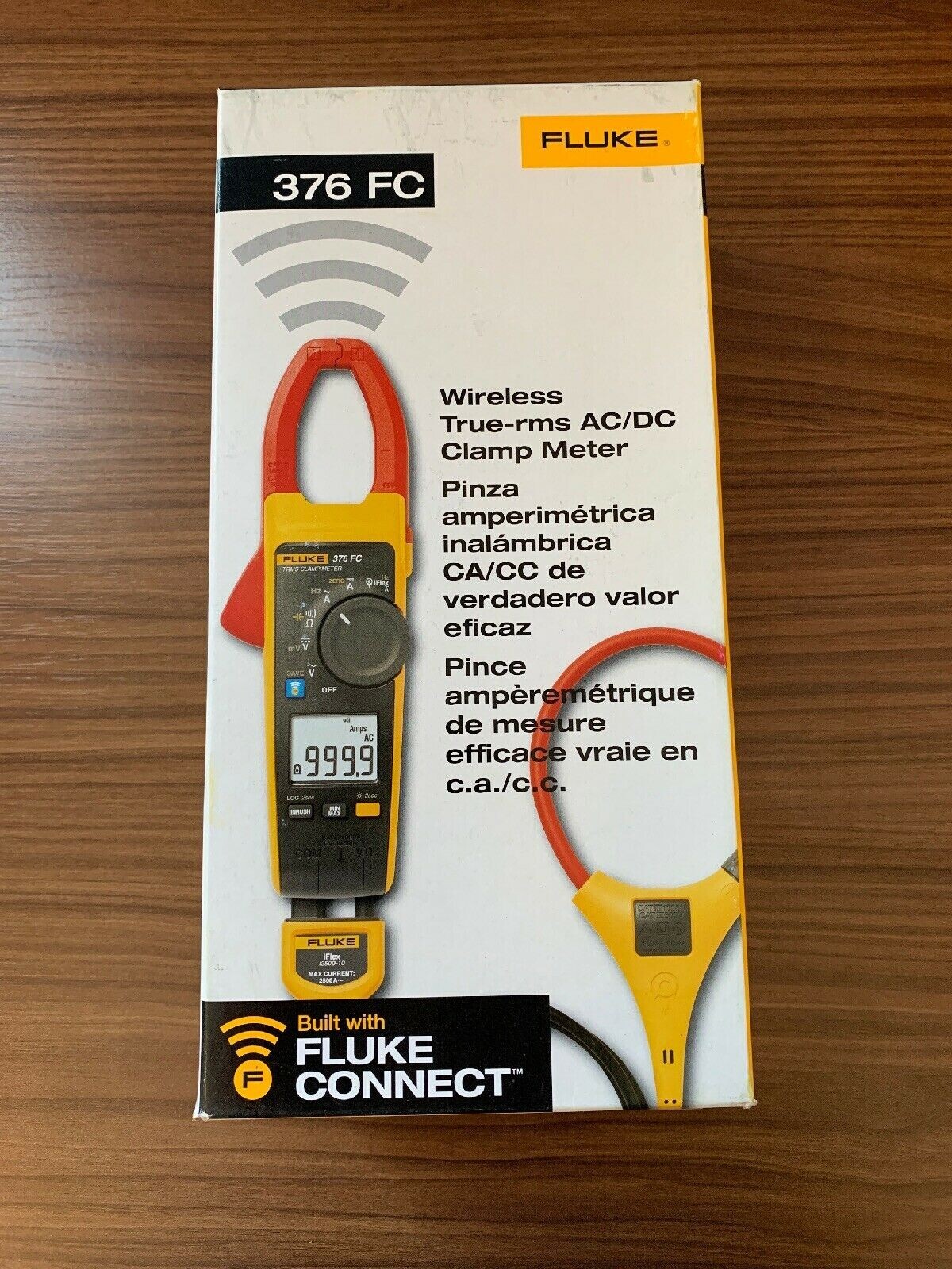 Fluke 376 FC True-RMS AC/DC Clamp Meter – New in Box By Fedex or DHL