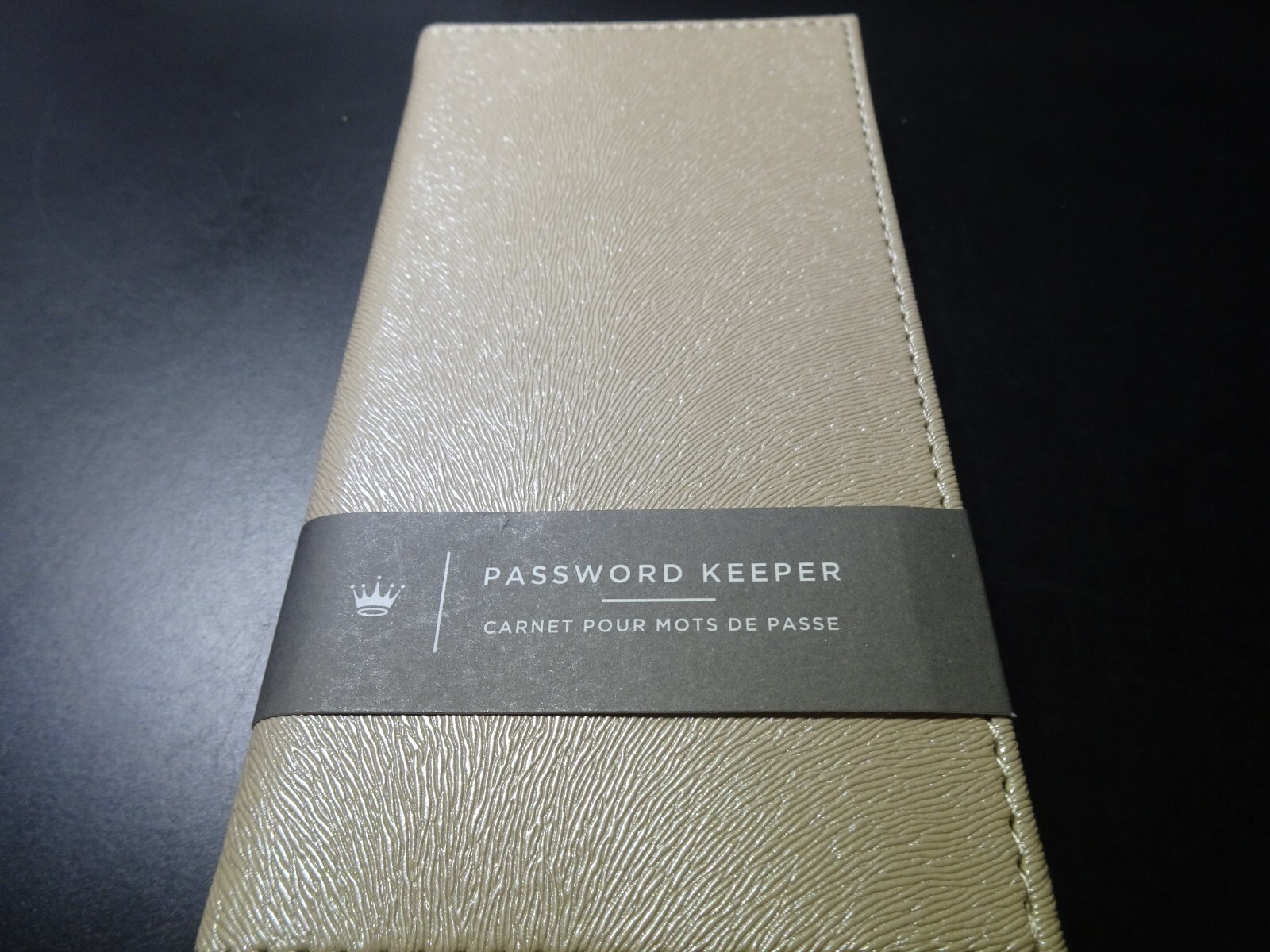 Hallmark Beautiful Textured Taupe Password Keeper, 3.25″ x 6.25″