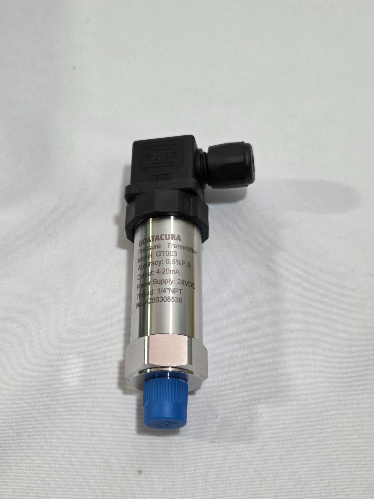 1000PSI Pressure Transmitter, Industrial Pressure Transducer 4-20mA 0.5% FS – 24