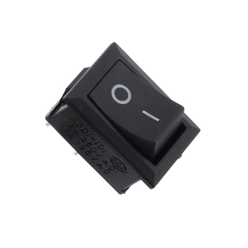 1/2″ x 3/4″ SPST On/Off Black Rocker Switch Rectangular DC 12V/5A 10A/125V AC