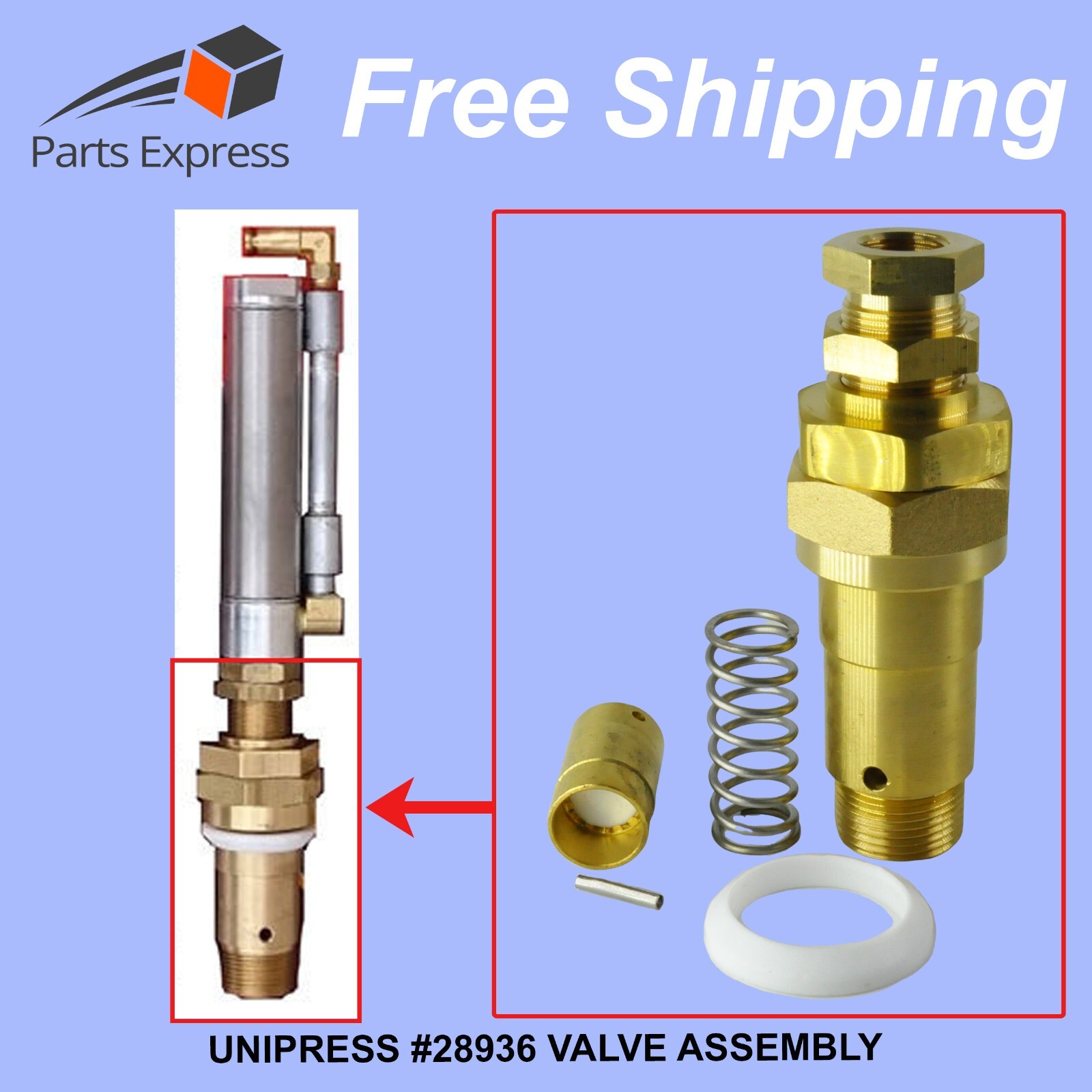 Replacement Steam Valve Body Set for UNIPRESS Pneumatic Buck Valve(#28936)