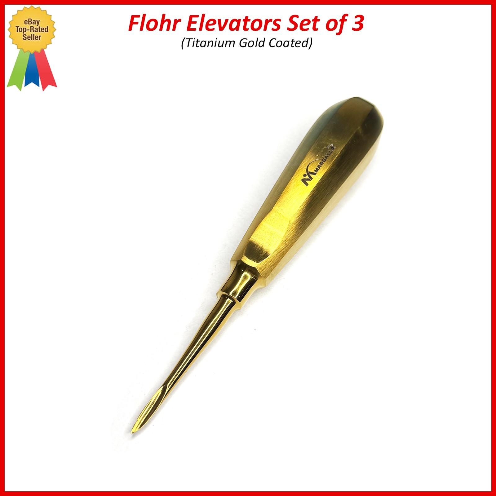 3 Pcs Dental Root FLOHR Elevators Oral Surgery PDL Luxating Tooth loosening