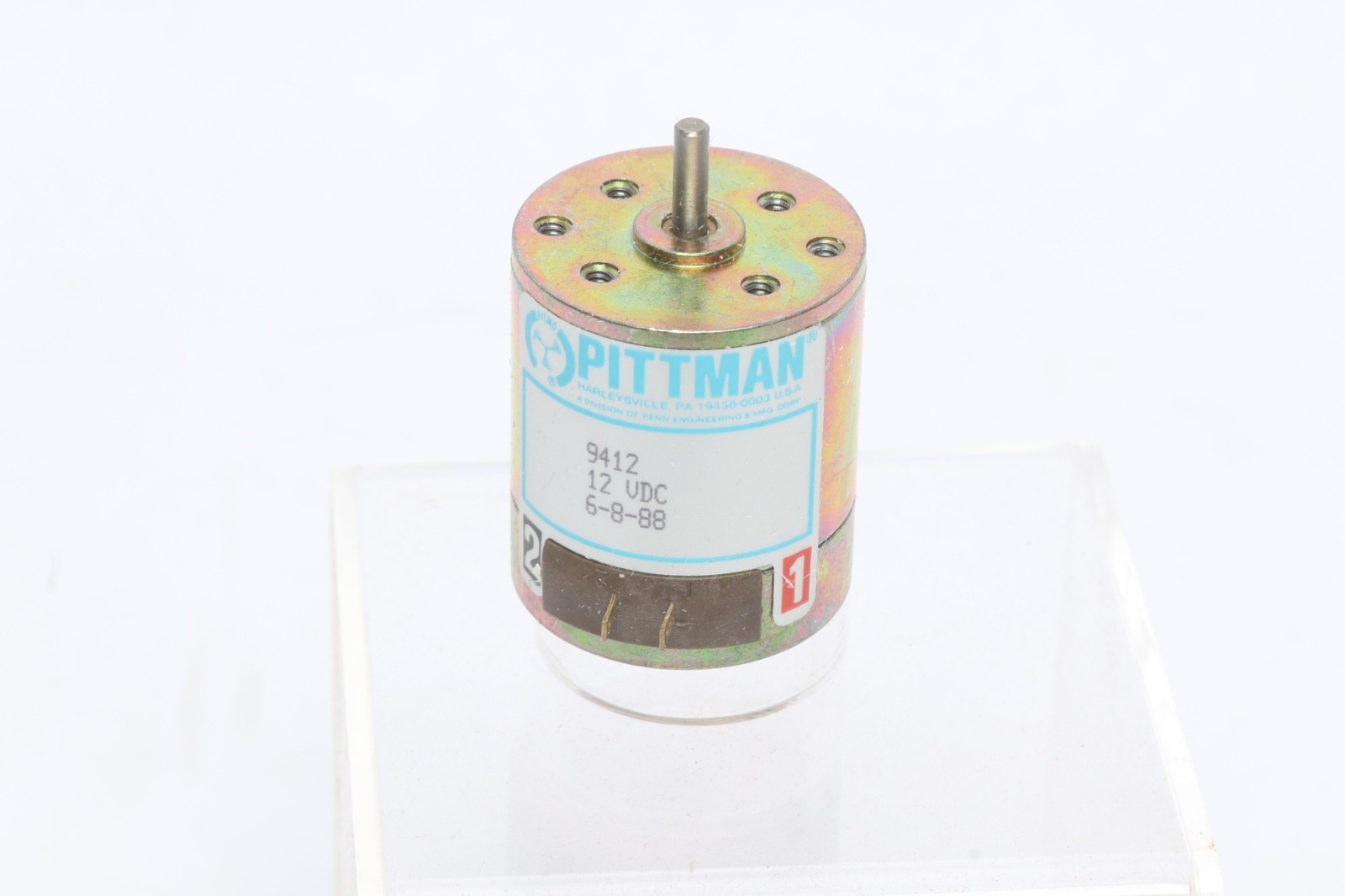 PITTMAN #9412 12V SINGLE-SHAFT CAN MOTOR N.O.S.
